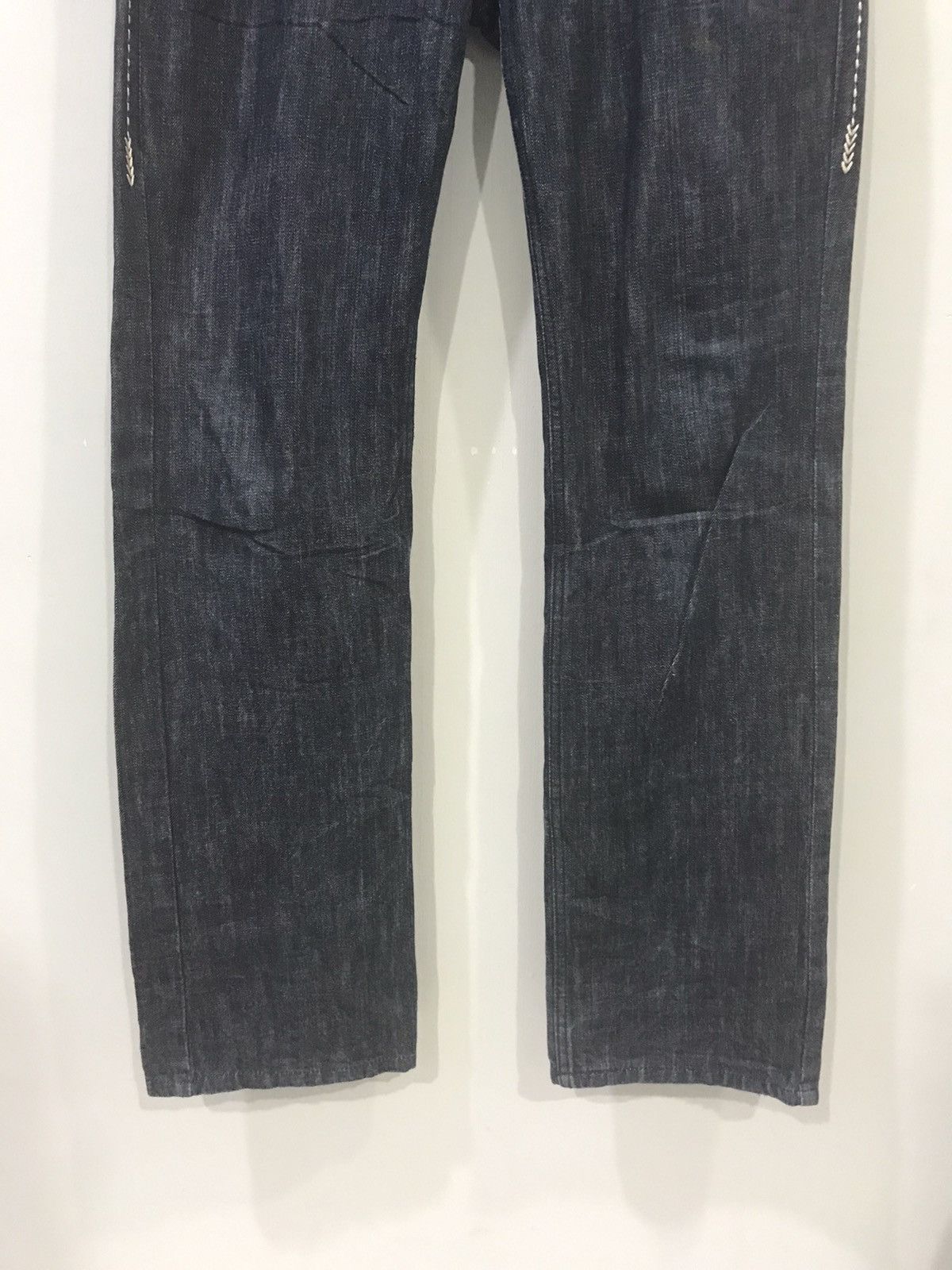 Designer PIN BALL Japan Ultra Rare Raw Stitches Denim Size US 34 / EU 50 - 4 Thumbnail