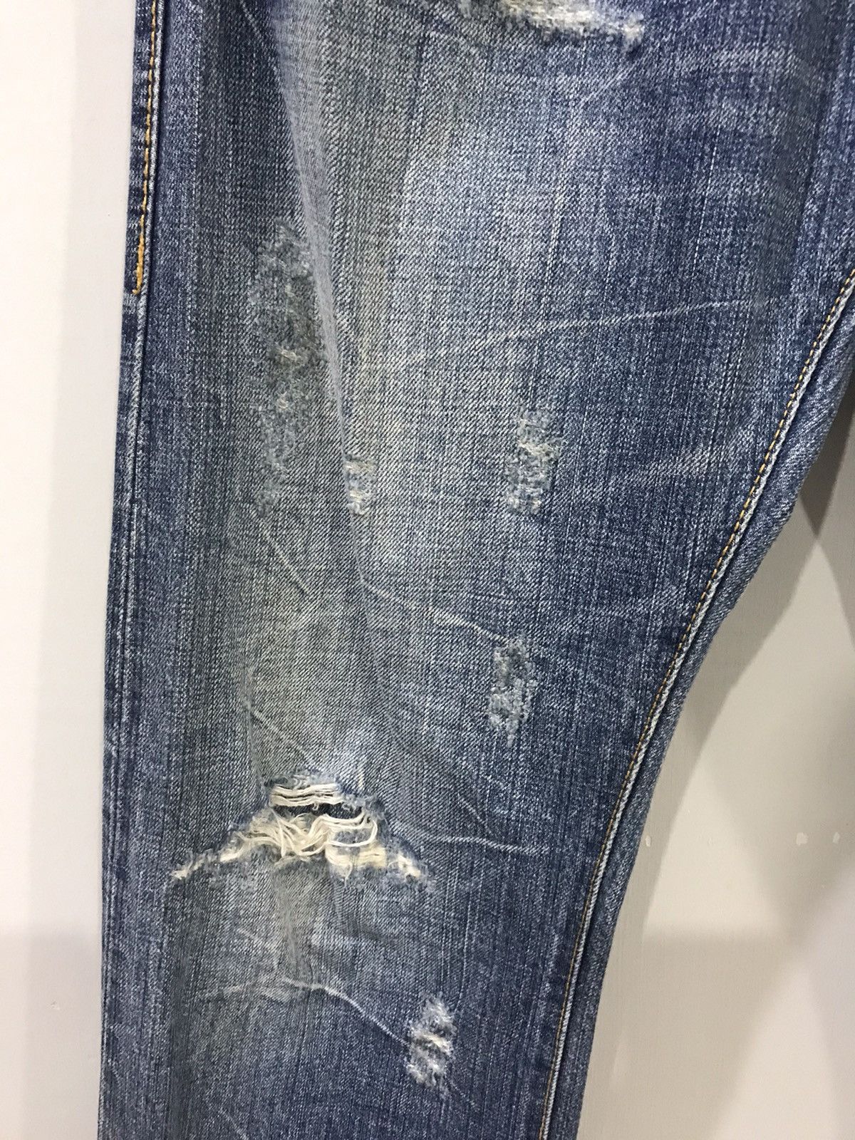 Designer × Japanese Brand CO&LU Japan Distressed SpellOut Denim Size US 32 / EU 48 - 7 Thumbnail