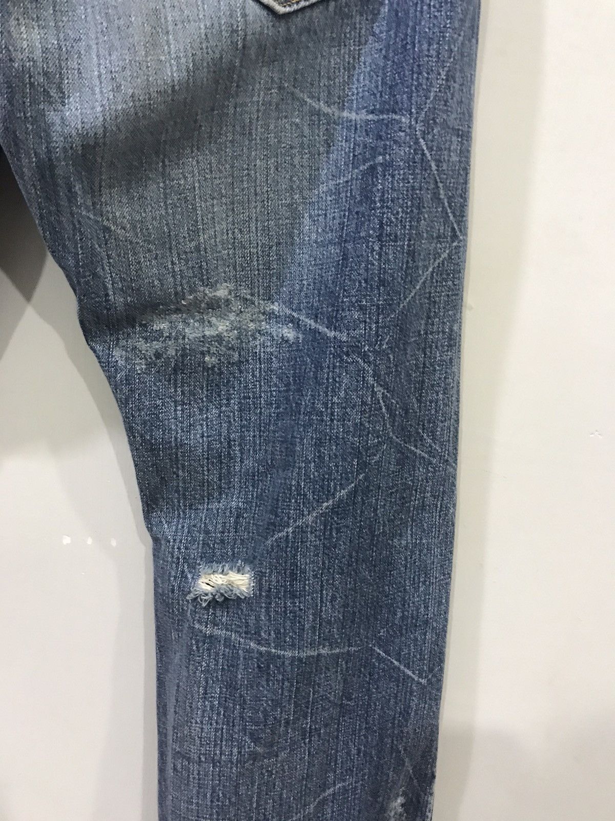 Designer × Japanese Brand CO&LU Japan Distressed SpellOut Denim Size US 32 / EU 48 - 14 Thumbnail