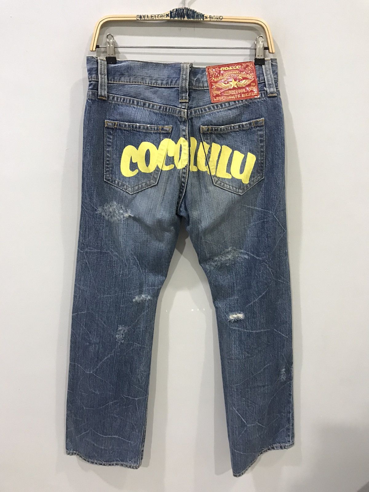 Designer × Japanese Brand CO&LU Japan Distressed SpellOut Denim Size US 32 / EU 48 - 11 Thumbnail