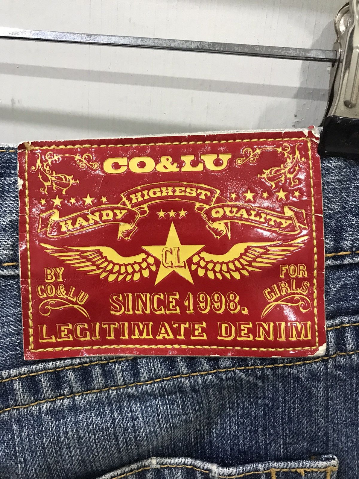 Designer × Japanese Brand CO&LU Japan Distressed SpellOut Denim Size US 32 / EU 48 - 10 Thumbnail