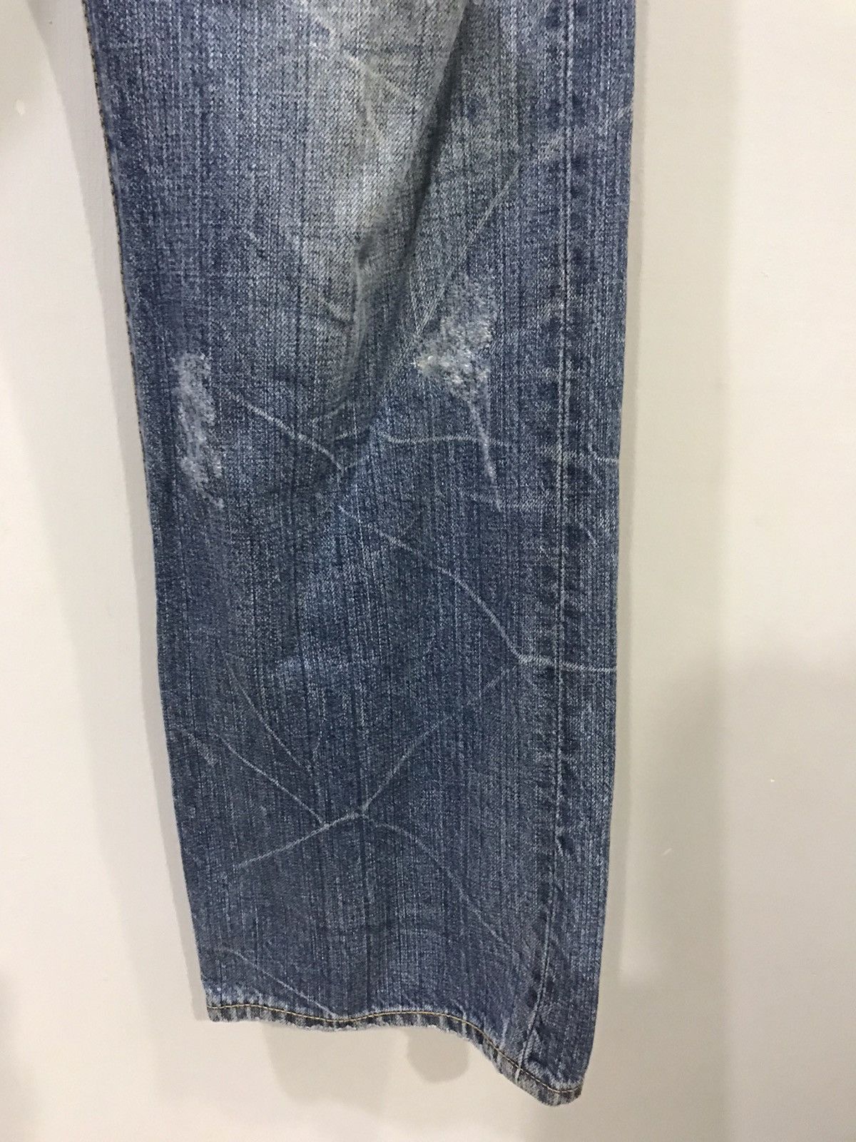 Designer × Japanese Brand CO&LU Japan Distressed SpellOut Denim Size US 32 / EU 48 - 8 Thumbnail
