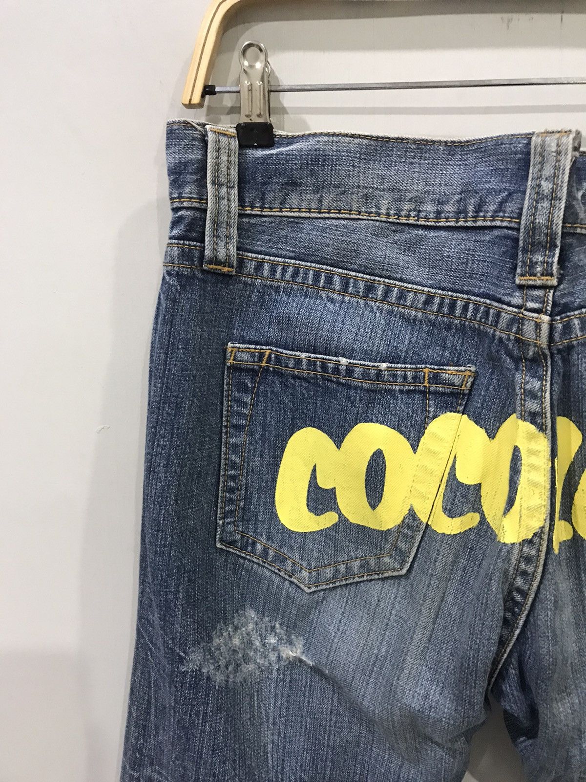 Designer × Japanese Brand CO&LU Japan Distressed SpellOut Denim Size US 32 / EU 48 - 13 Thumbnail