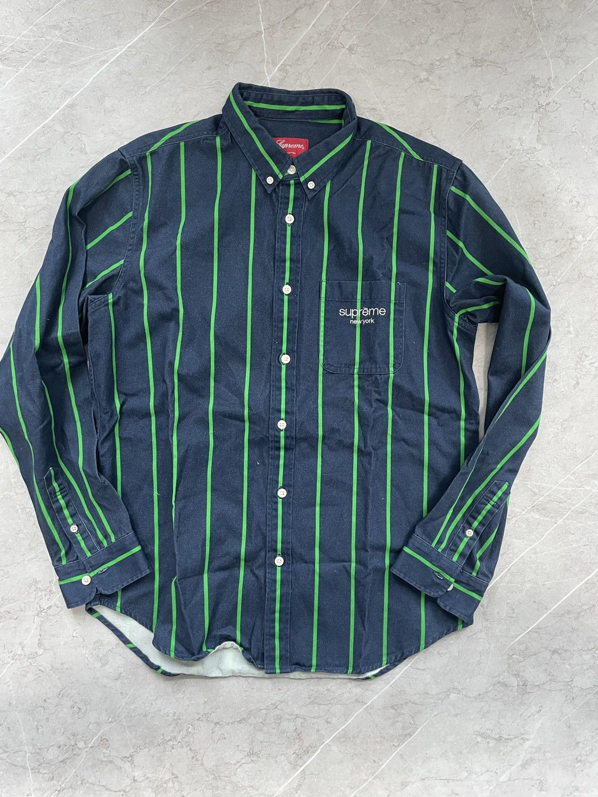 Dickies × Supreme Supreme Dickies Stripe S/S Work Shirt | Grailed