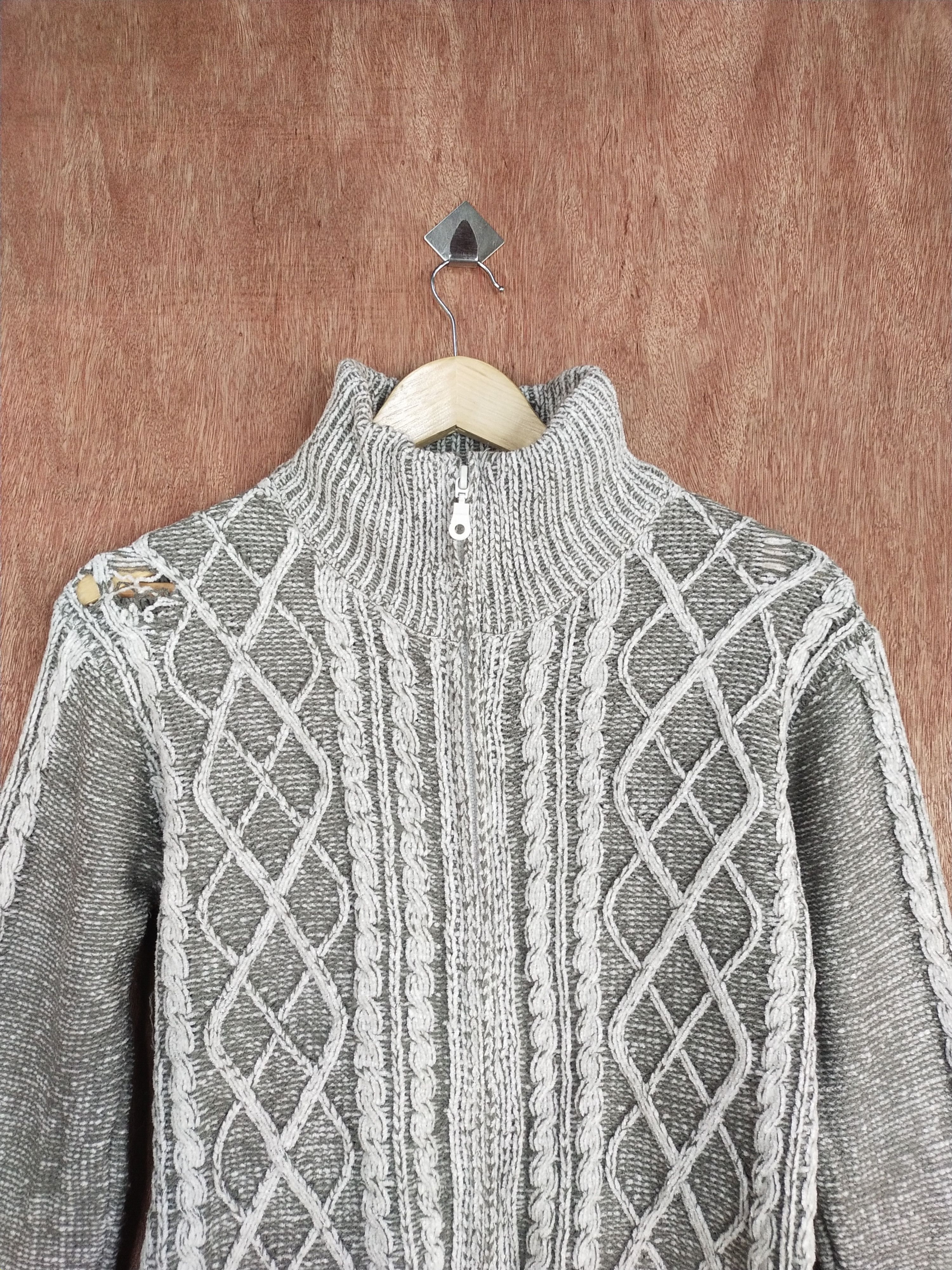 semanticdesign Semantic Design distressed ripped cable knitwear #H296 Size US S / EU 44-46 / 1 - 2 Thumbnail