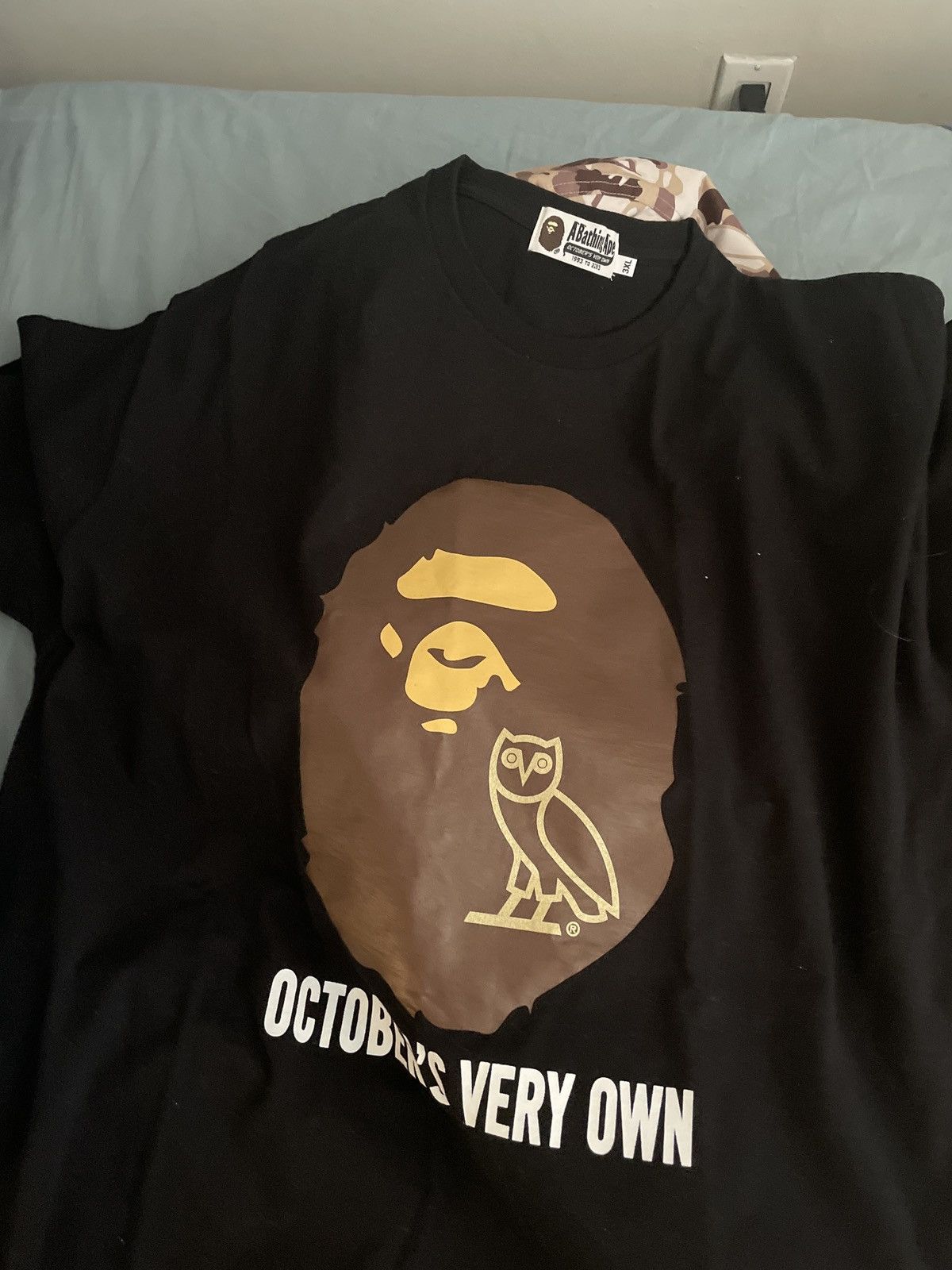 Bape × October's Very Own Bape x OVO Ape Head Tee Size US XXL / EU 58 / 5 - 1 Thumbnail