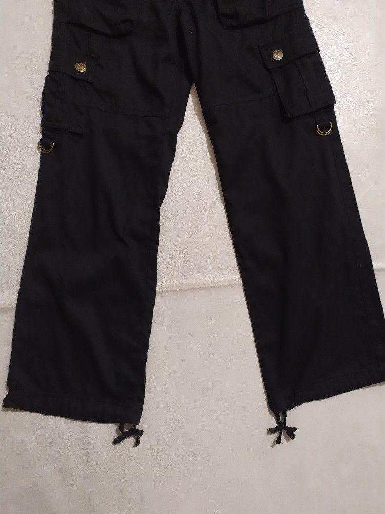Japanese Brand 🔥Unknown Black Cargo Japanese Multipocket Tactical Pants Size US 29 - 3 Thumbnail