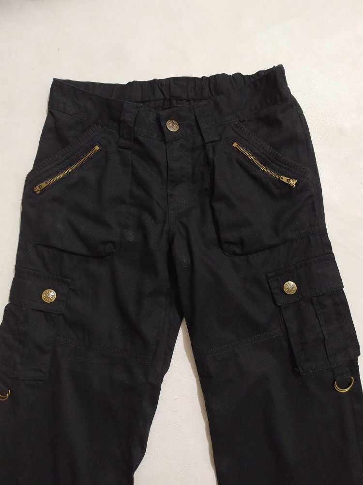 Japanese Brand 🔥Unknown Black Cargo Japanese Multipocket Tactical Pants Size US 29 - 2 Thumbnail
