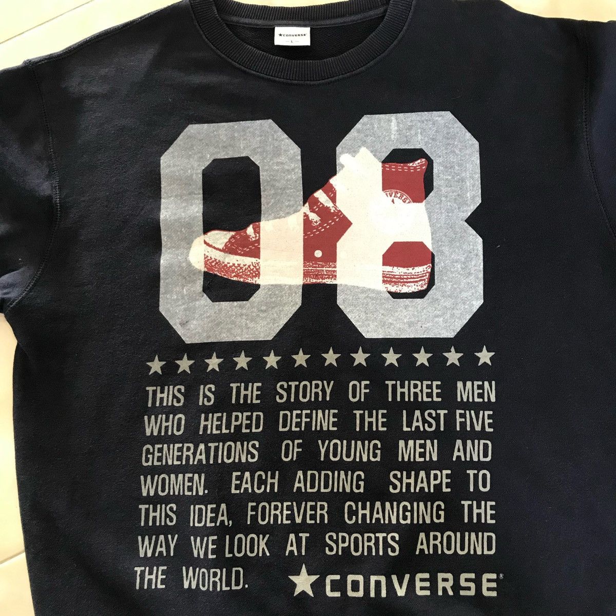 Converse × Japanese Brand CONVERSE Sweatshirts Big Spellout and Logo Size L Size US L / EU 52-54 / 3 - 6 Thumbnail