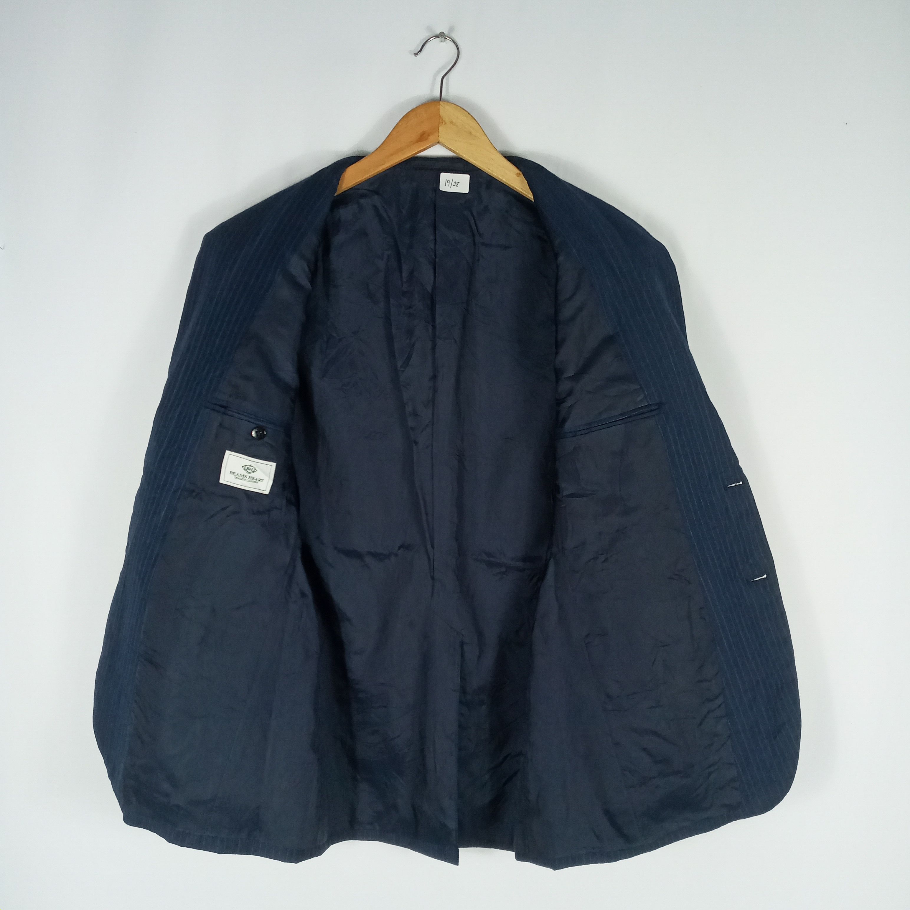 Beams Plus × Japanese Brand × Vintage Vintage Japanese Brand Beams Heart Stripes Formal Blazer Size 40R - 13 Thumbnail