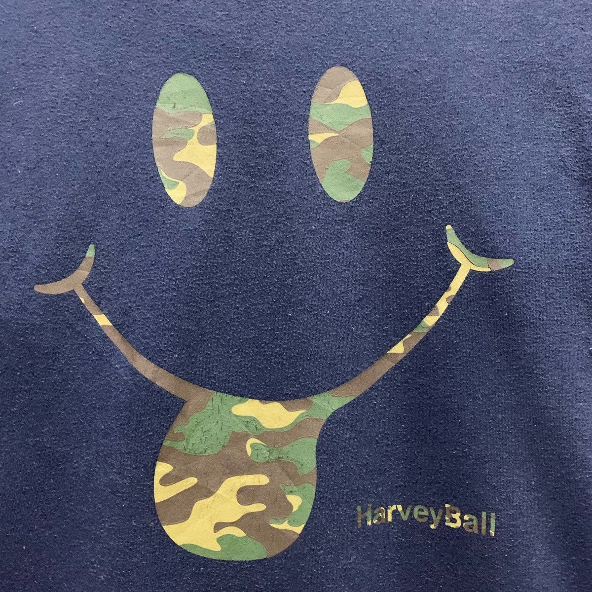 Japanese Brand × Vintage HARVEY BALL SMILEY FACE Sweatshirts Camo Design Size M Size US M / EU 48-50 / 2 - 3 Thumbnail