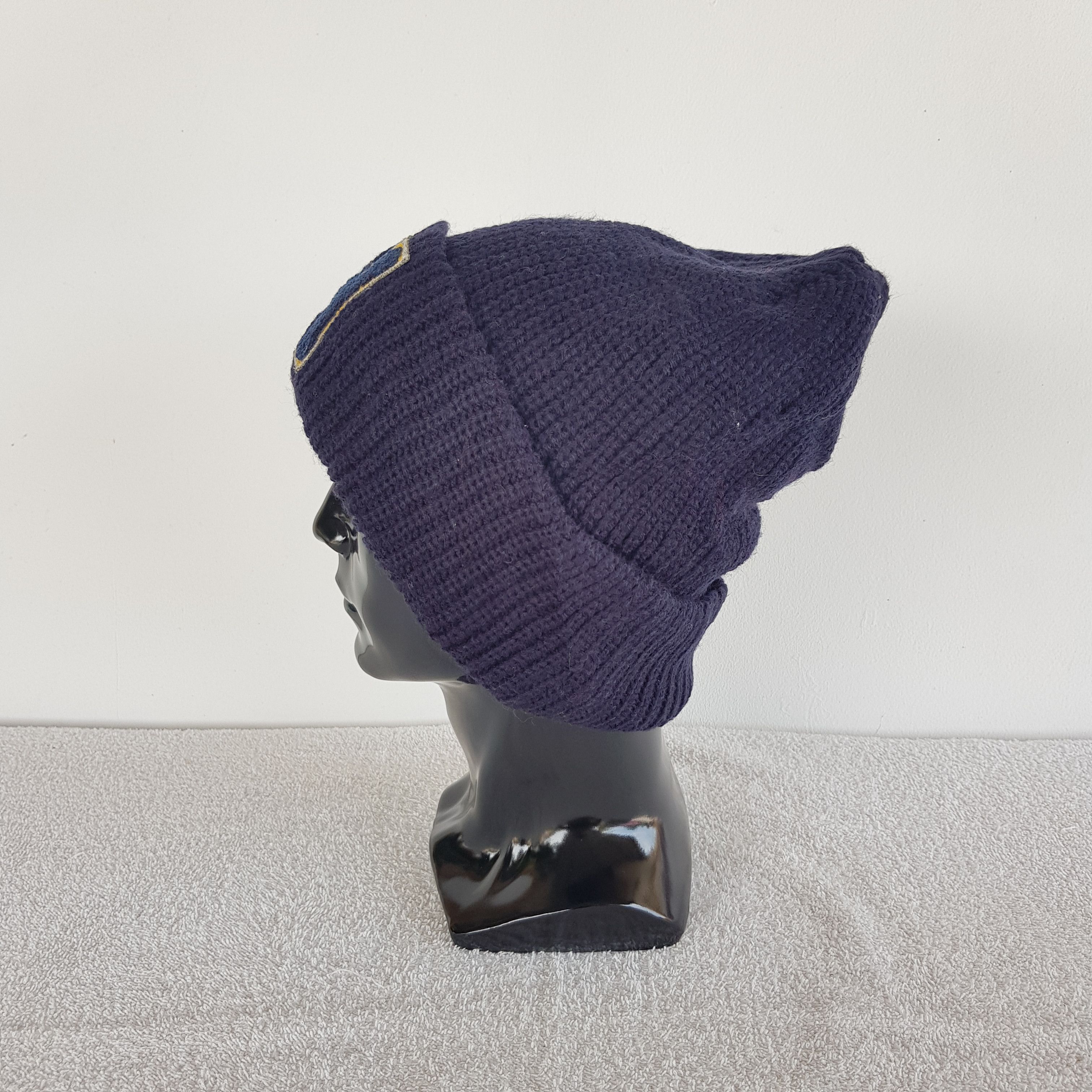 Japanese Brand × Vintage Japanese Beanie Snow Cap Knitted Letterman H Hats Size ONE SIZE - 3 Thumbnail