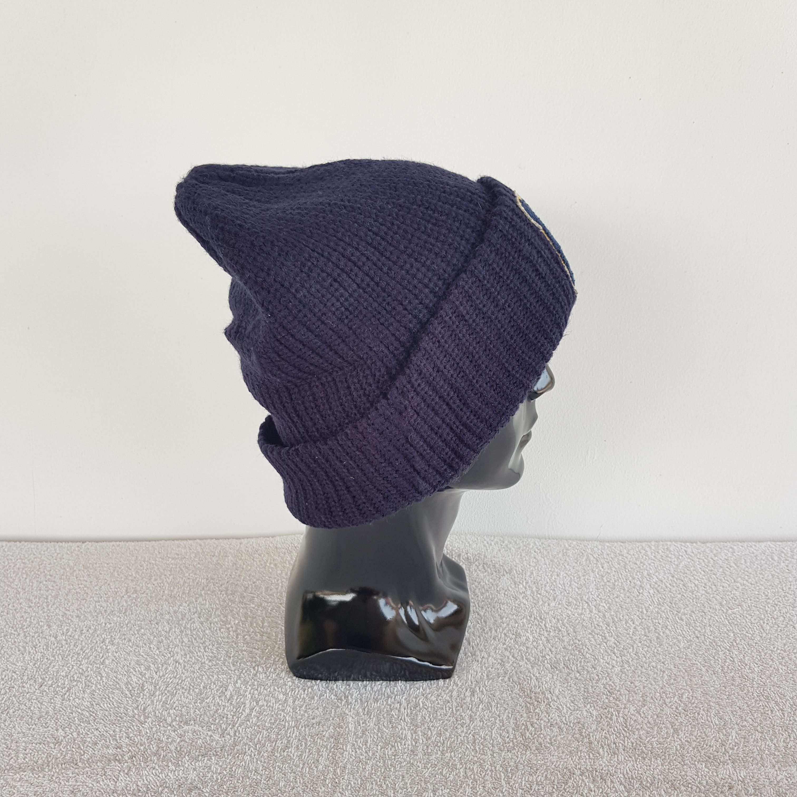 Japanese Brand × Vintage Japanese Beanie Snow Cap Knitted Letterman H Hats Size ONE SIZE - 2 Thumbnail