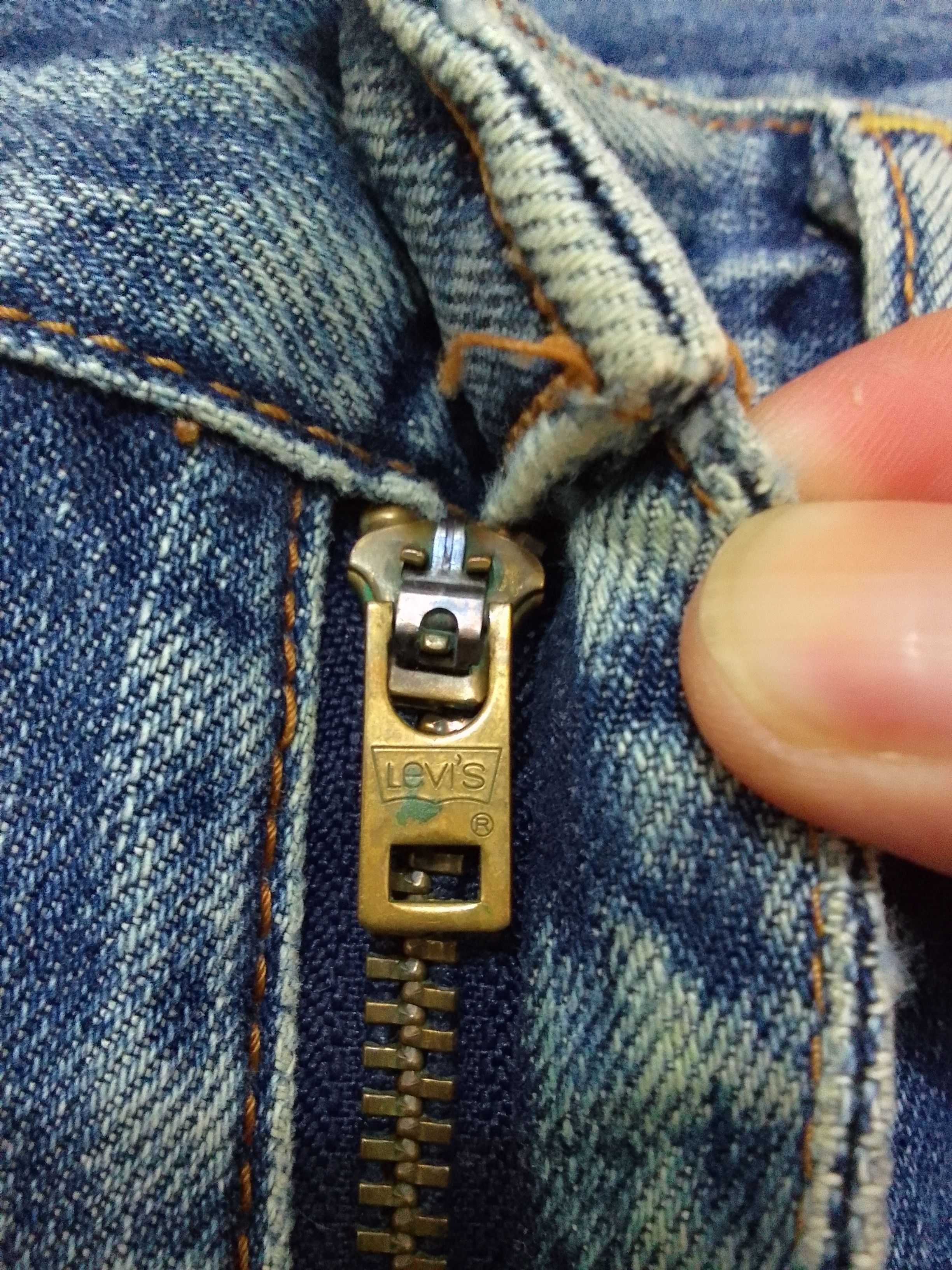 Levi's Ripped DISTRESSED LEVIS LOT 503 Button J09 SELVEDGE DENIM Size US 31 - 4 Thumbnail