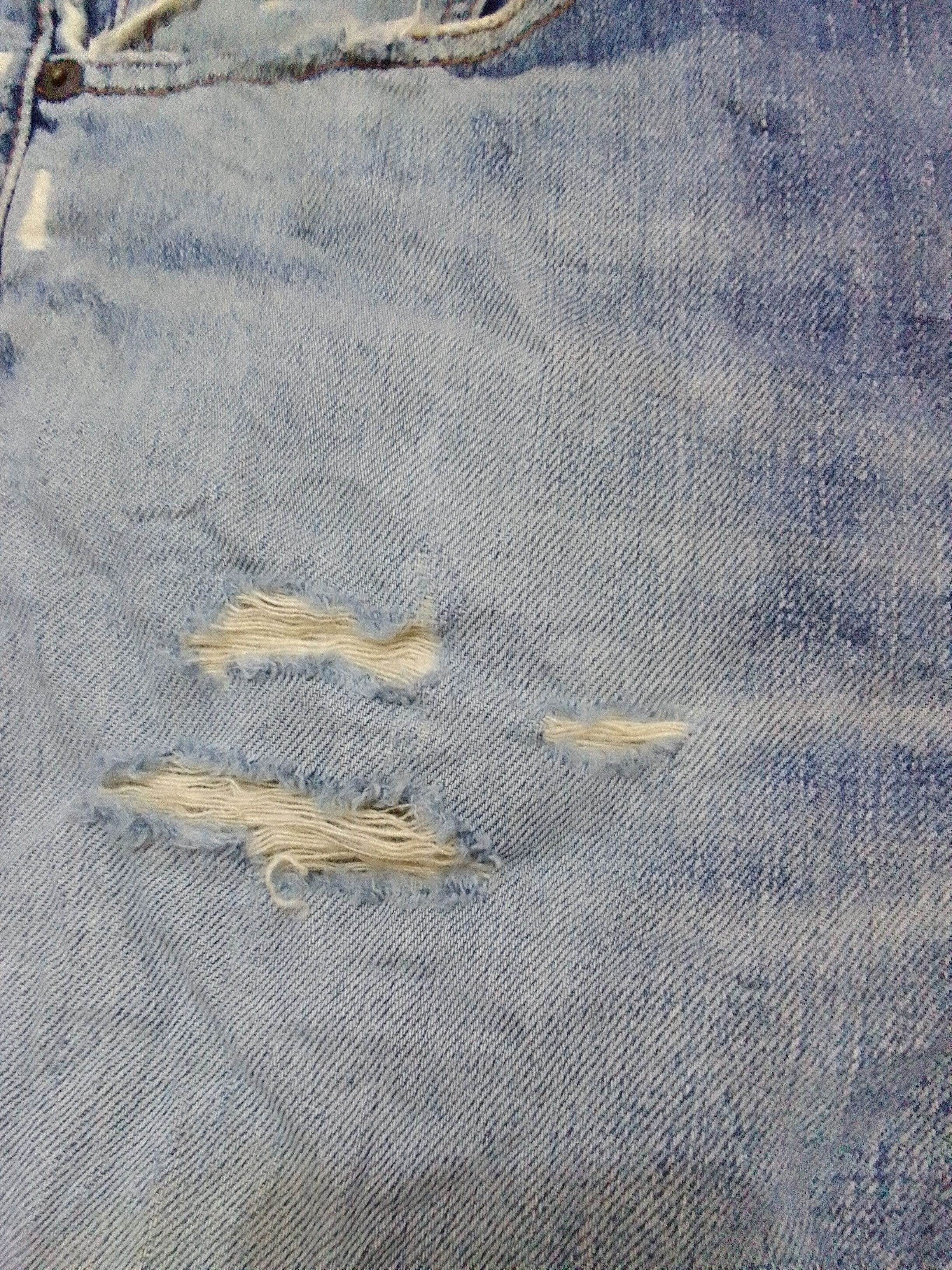 Levi's Ripped DISTRESSED LEVIS LOT 503 Button J09 SELVEDGE DENIM Size US 31 - 6 Thumbnail