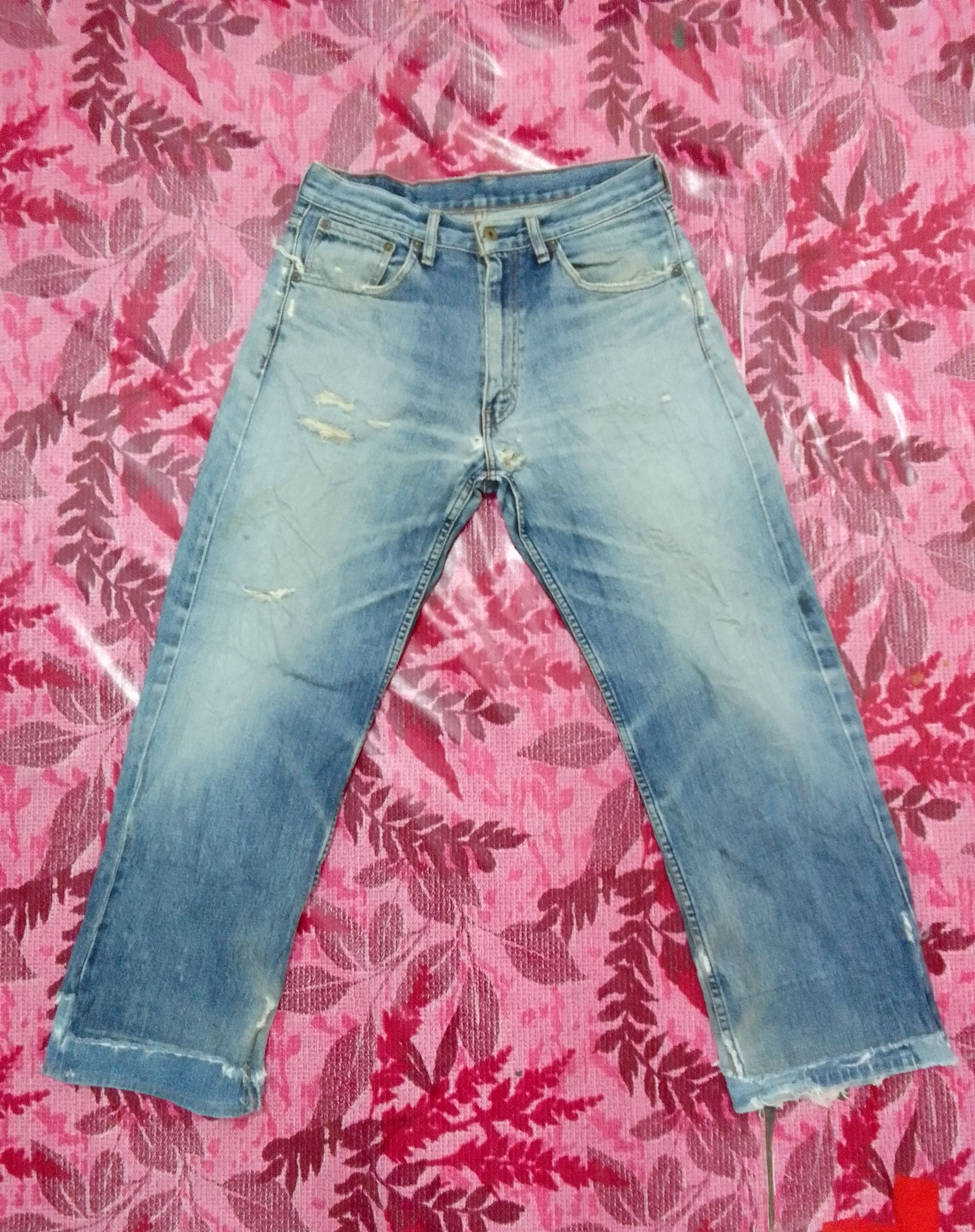 Levi's Ripped DISTRESSED LEVIS LOT 503 Button J09 SELVEDGE DENIM Size US 31 - 1 Thumbnail