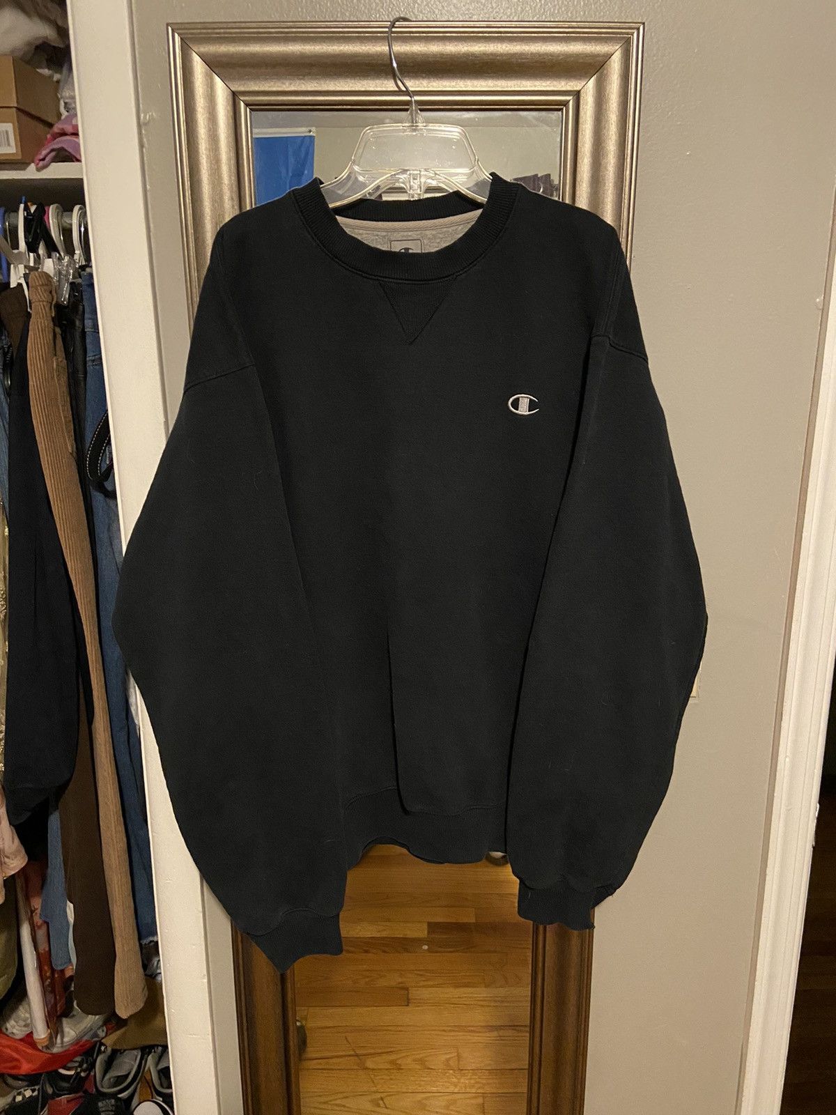 Champion Vintage Y2K Black Champion Crewneck Sweater Size US L / EU 52-54 / 3 - 1 Thumbnail