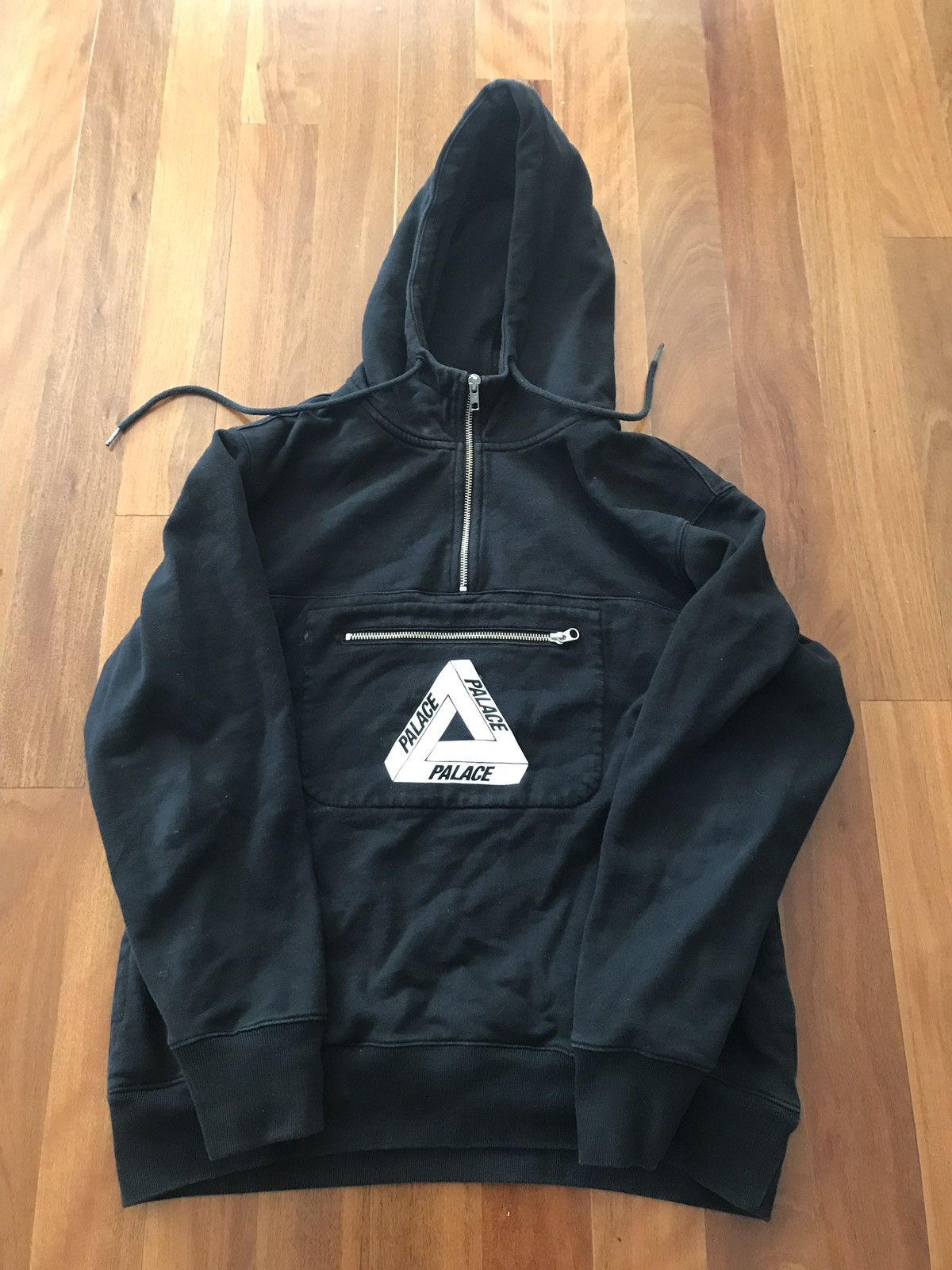 Palace Tri-Ferg Half Zip Hood Blue/White