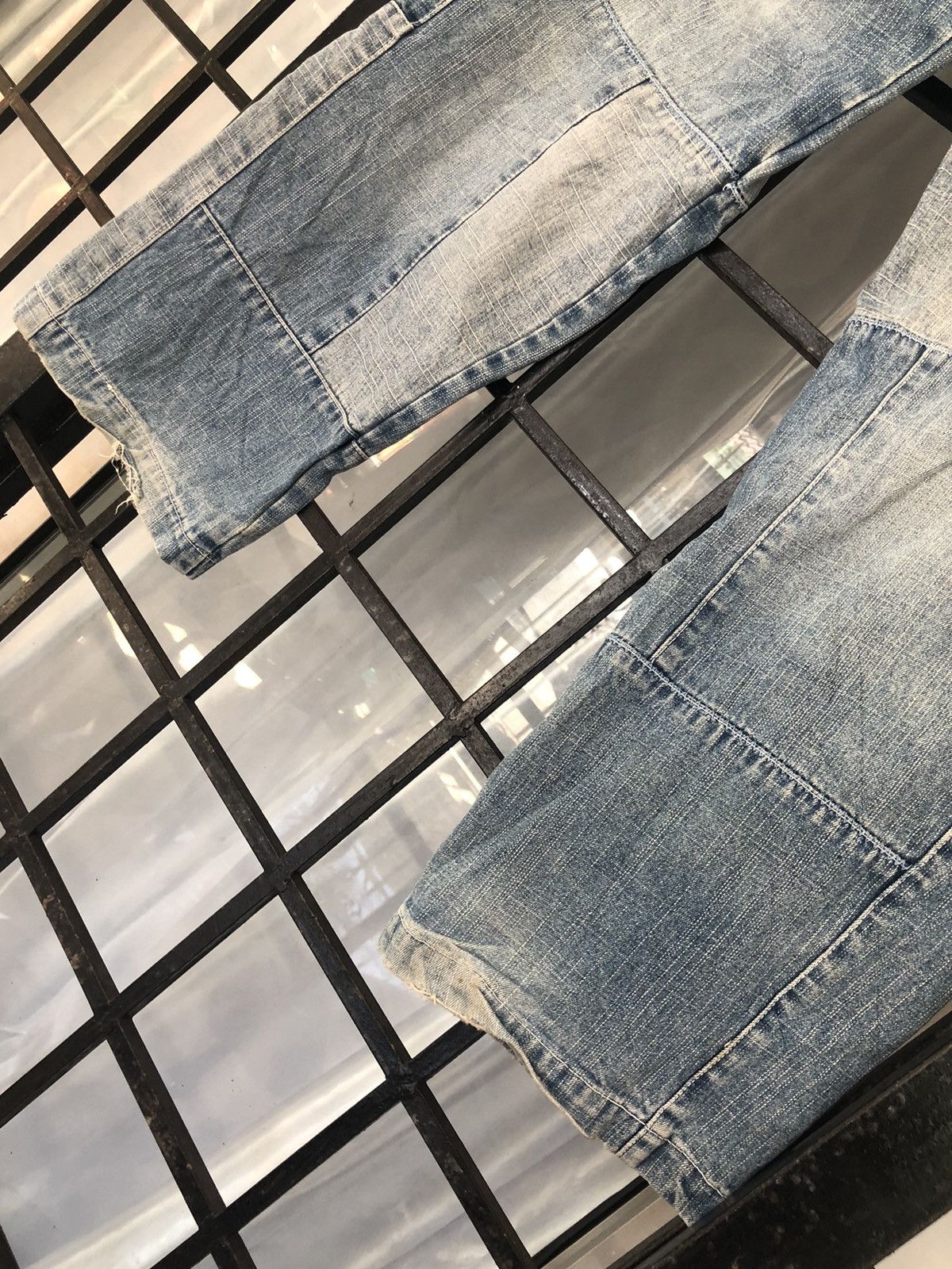 Japanese Brand KBJ Denim Patchwork Jeans Size US 31 - 6 Thumbnail