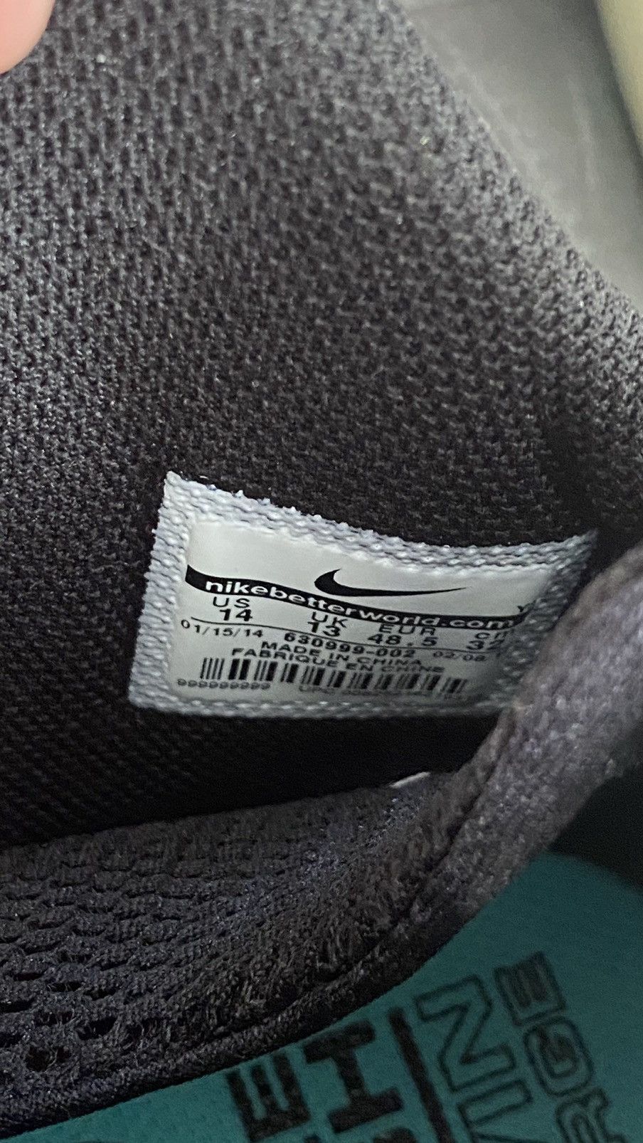 Nike Lil Penny Posite Black/Silver Hyper Jade 2014 Size US 14 / EU 47 - 6 Thumbnail