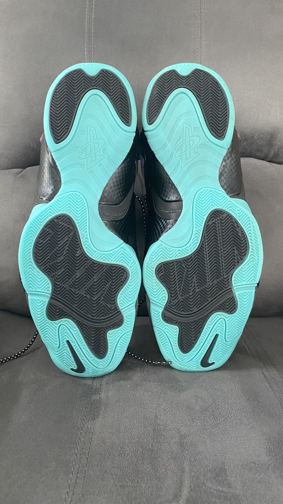 Nike Lil Penny Posite Black/Silver Hyper Jade 2014 Size US 14 / EU 47 - 4 Thumbnail