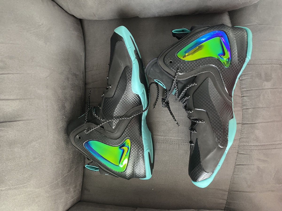 Nike Lil Penny Posite Black/Silver Hyper Jade 2014 Size US 14 / EU 47 - 7 Thumbnail