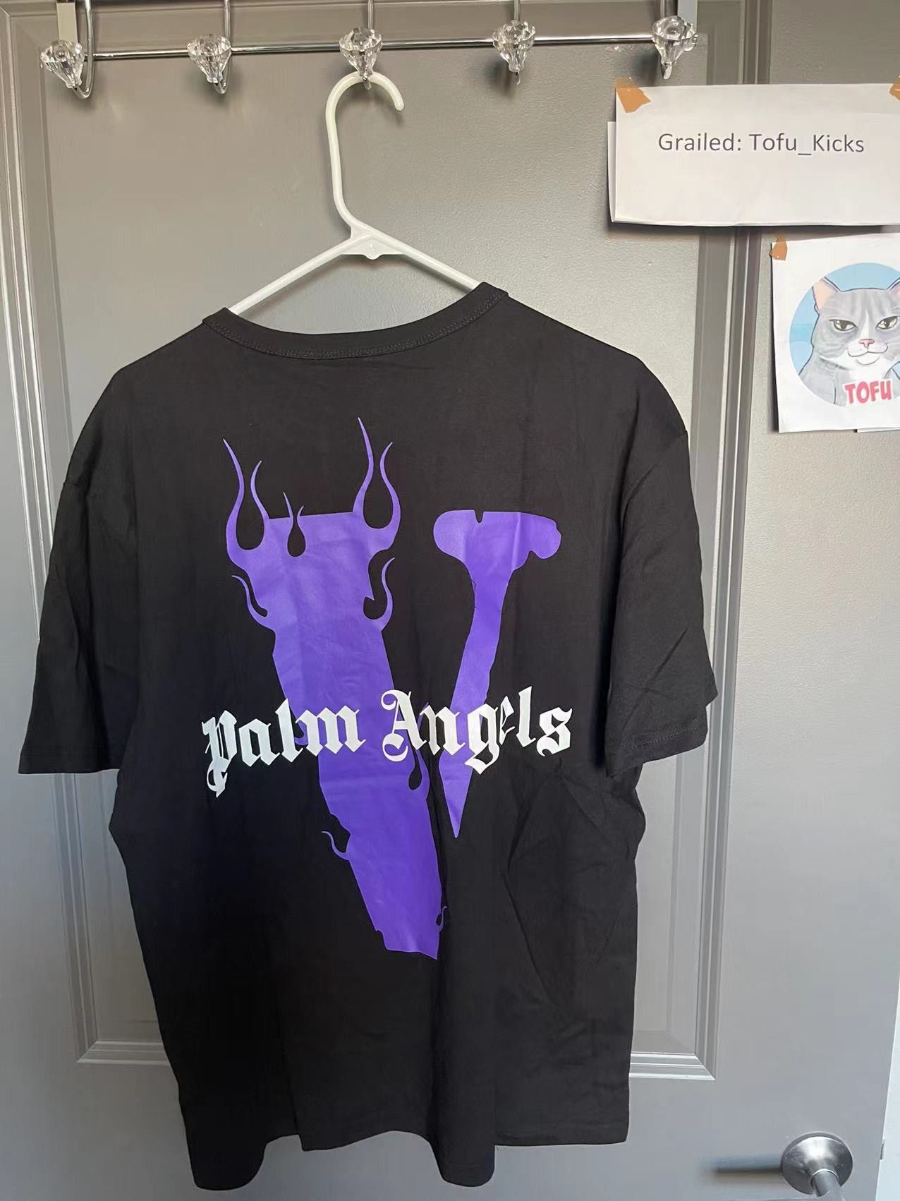 Vlone Palm Angels T-shirt Purple Black