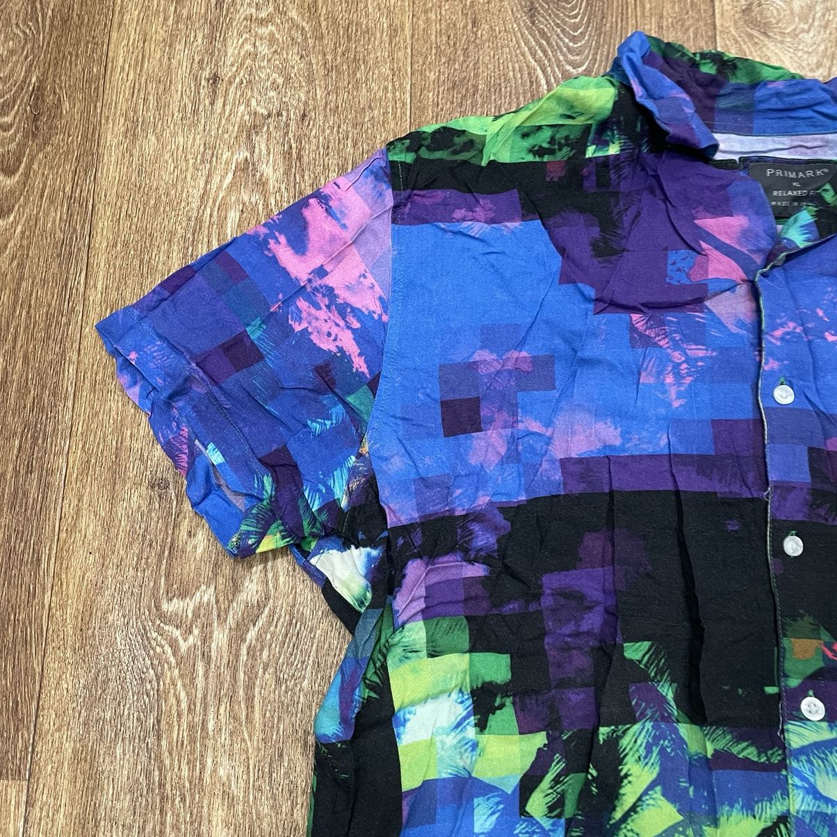 Vintage Vintage 90s All Over Print Rave Shirt Y2K Streetwear Slim XL Size US XL / EU 56 / 4 - 4 Thumbnail