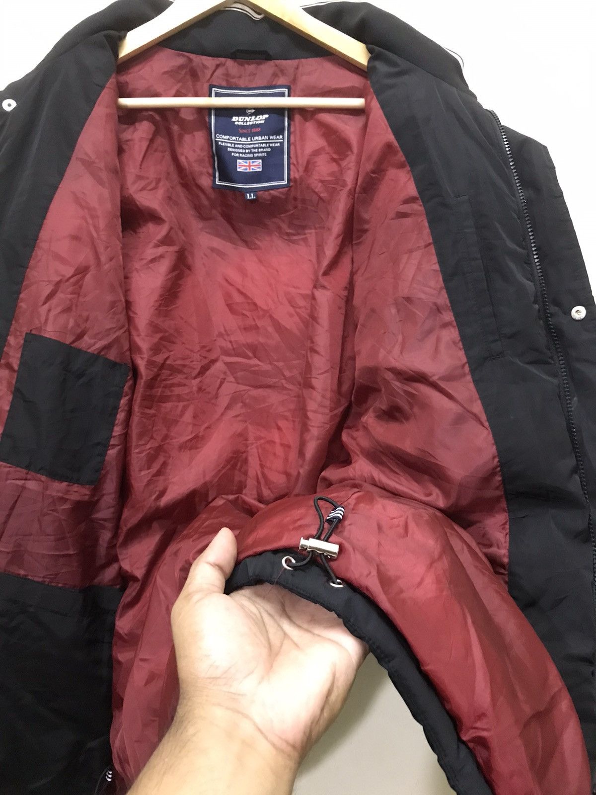 Dunlop × Vintage Dunlop Puffer Jacket X Racing Team X Streetwear Size US L / EU 52-54 / 3 - 12 Thumbnail