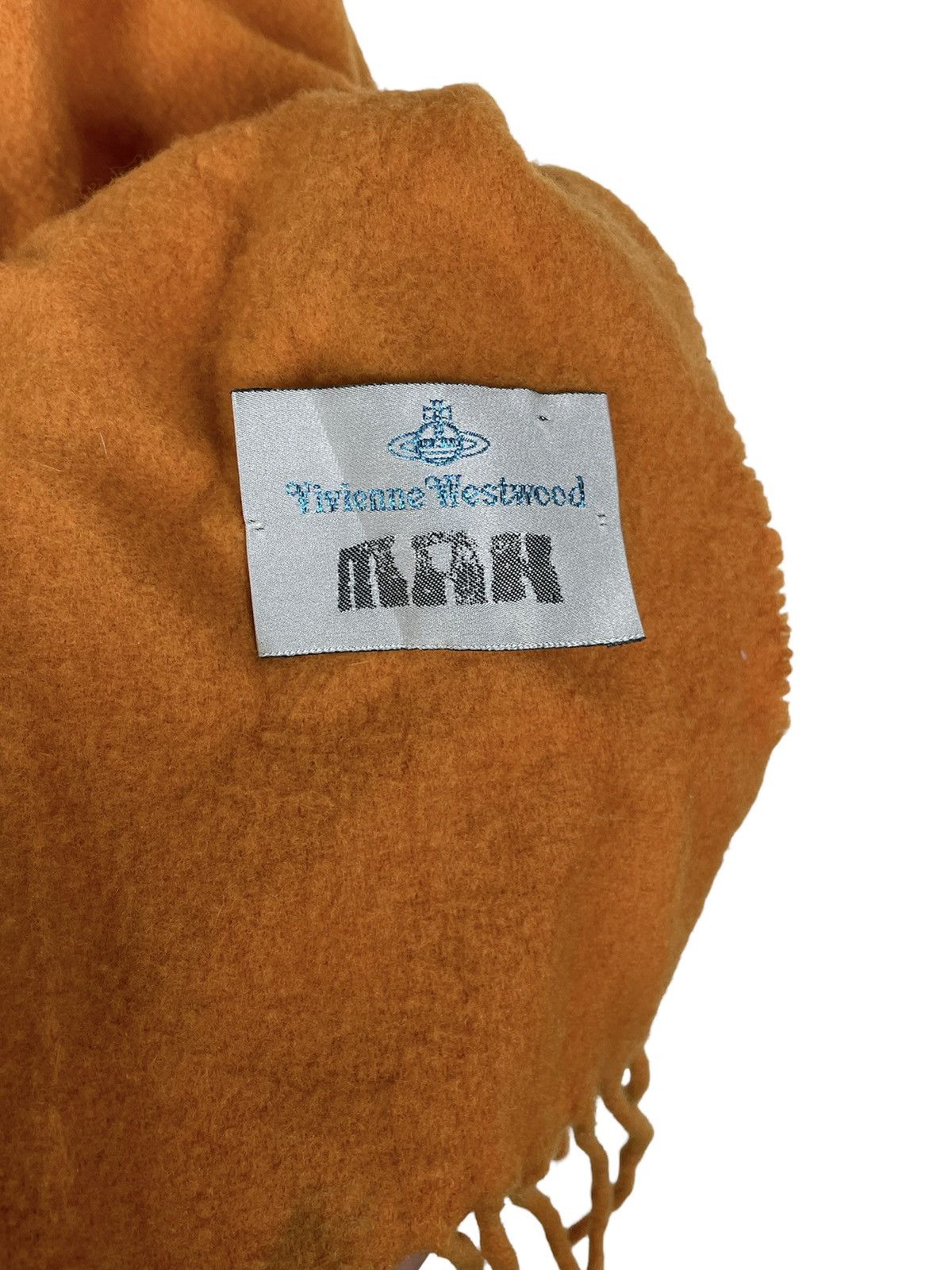 Vivienne Westwood Vivienne Westwood MAN Scarf Burnt Orange Orb Logo Wool Size ONE SIZE - 3 Thumbnail