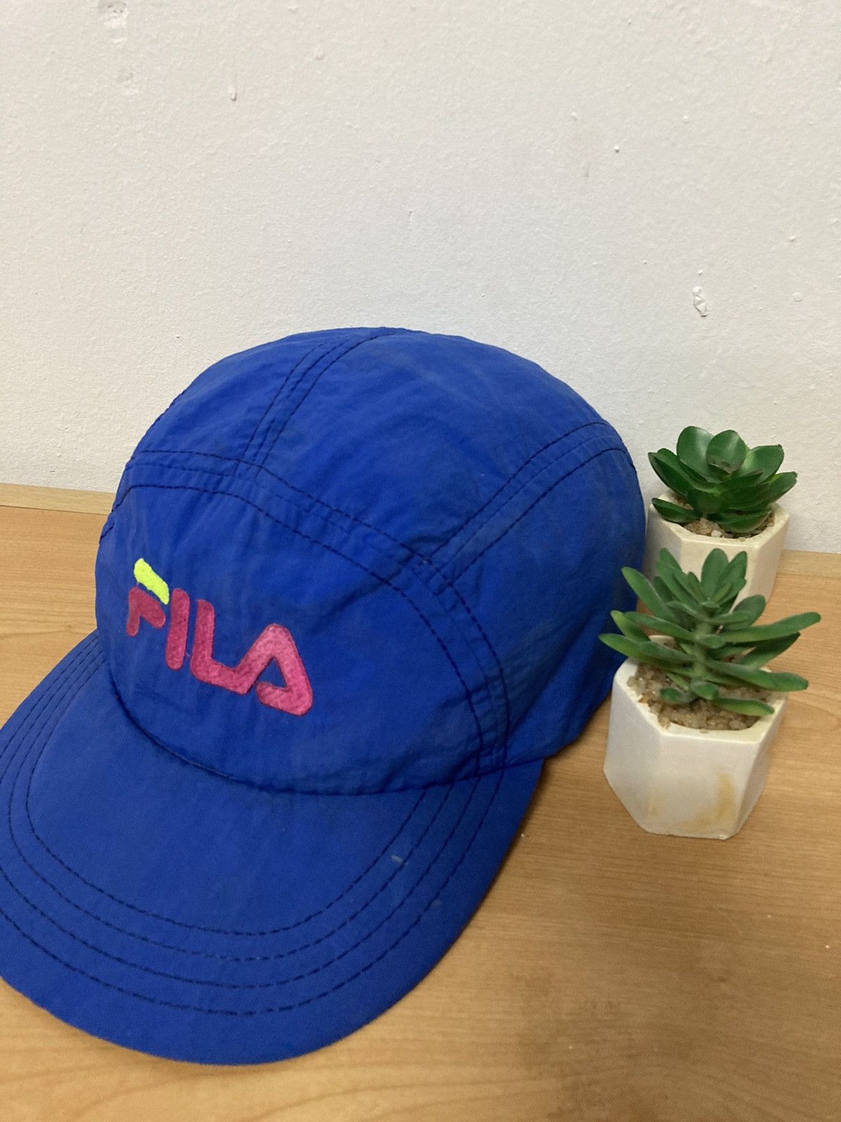 Fila × Vintage Vintage Fila 5 Panel Fitted Cap Size ONE SIZE - 1 Thumbnail