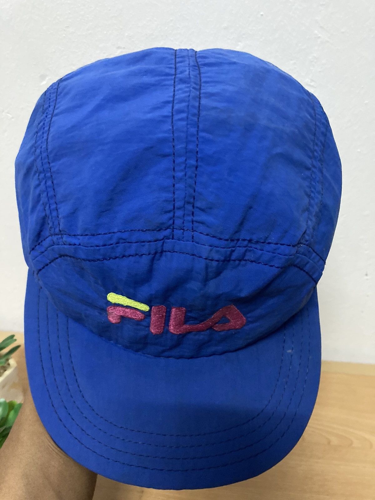 Fila × Vintage Vintage Fila 5 Panel Fitted Cap Size ONE SIZE - 7 Thumbnail
