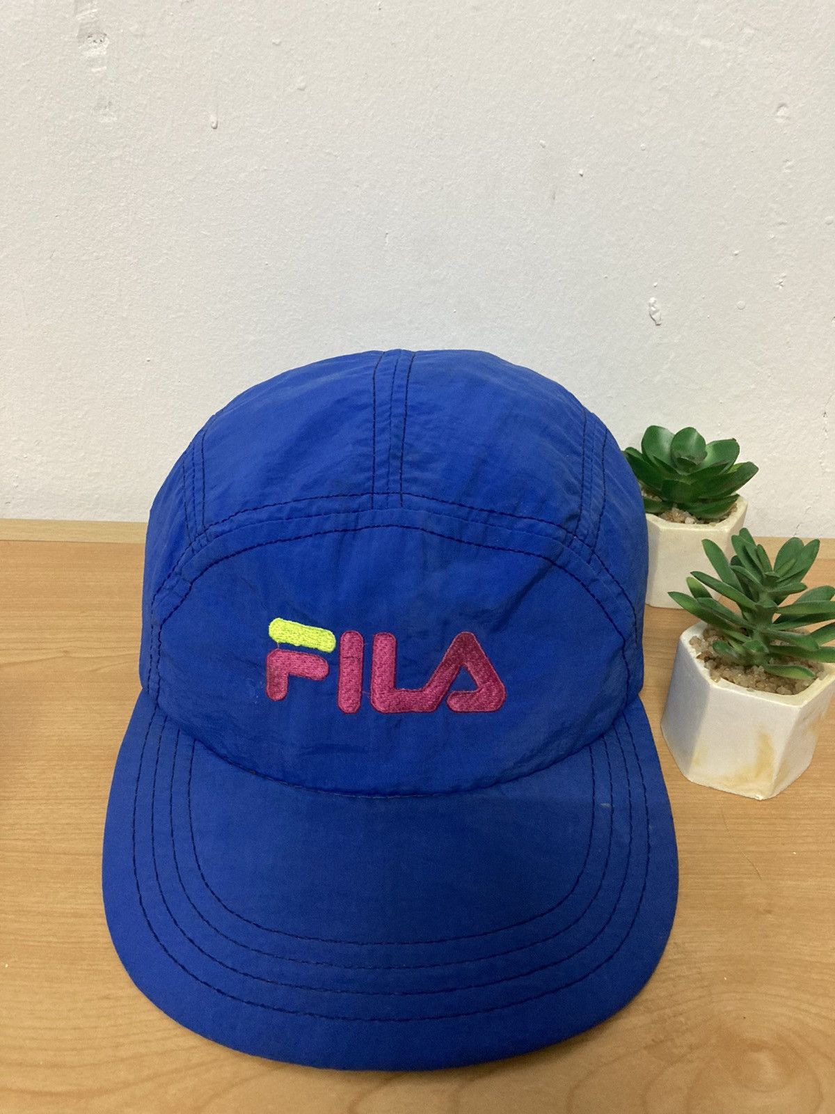 Fila × Vintage Vintage Fila 5 Panel Fitted Cap Size ONE SIZE - 2 Thumbnail