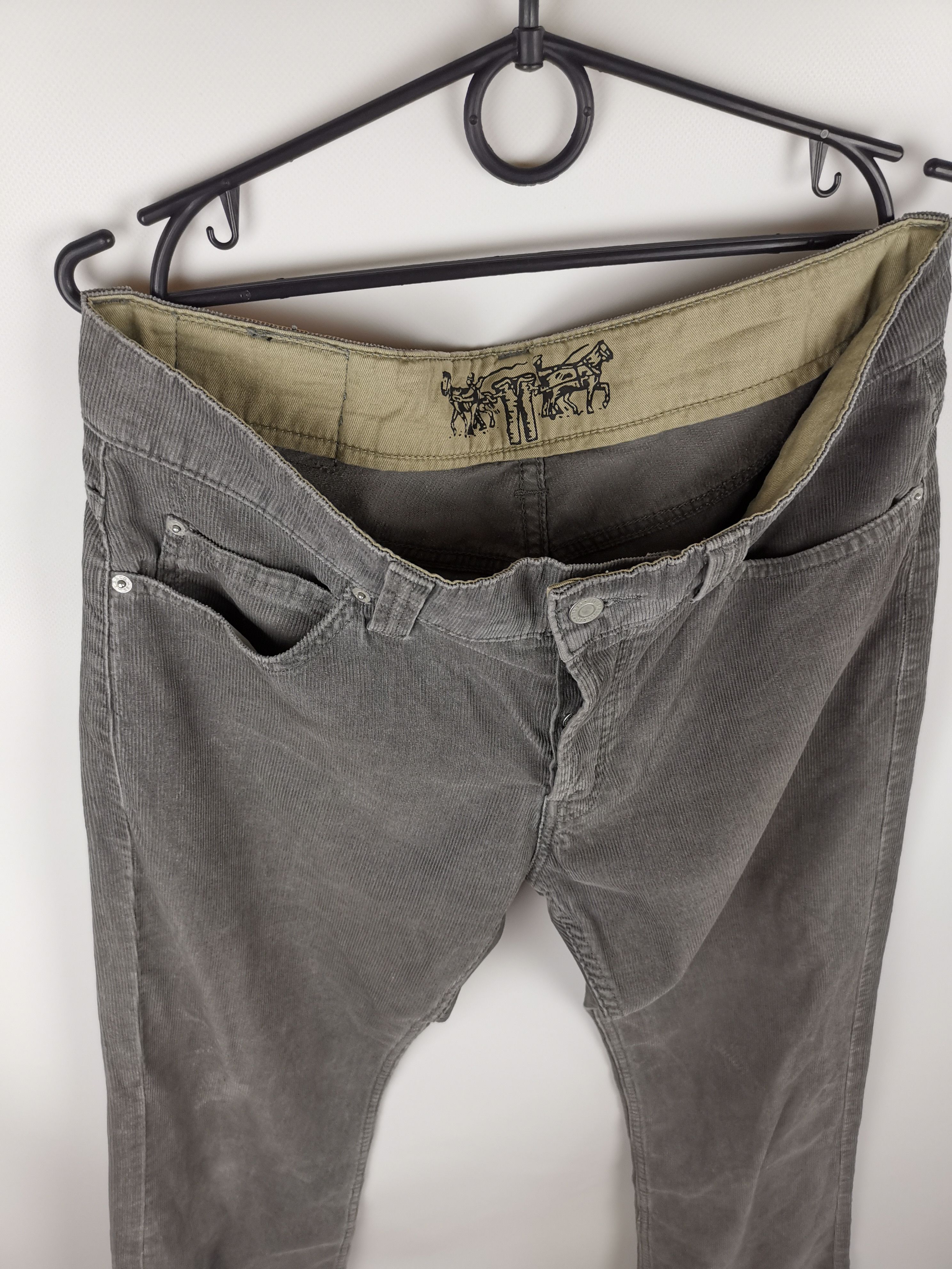 Levi's Levi's 512 vintage grey corduroy velvet casual pants Size US 33 - 7 Thumbnail