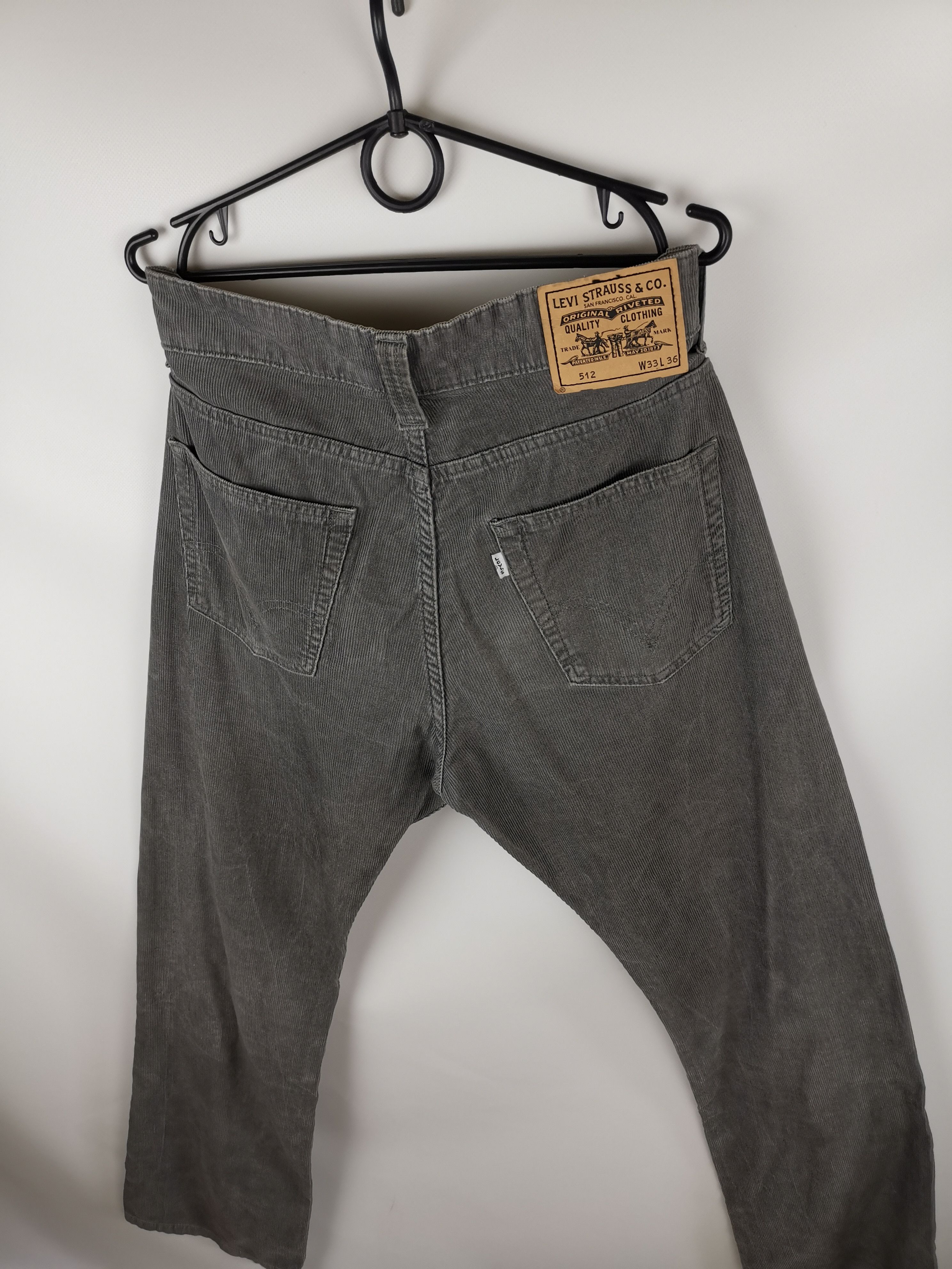 Levi's Levi's 512 vintage grey corduroy velvet casual pants Size US 33 - 5 Thumbnail