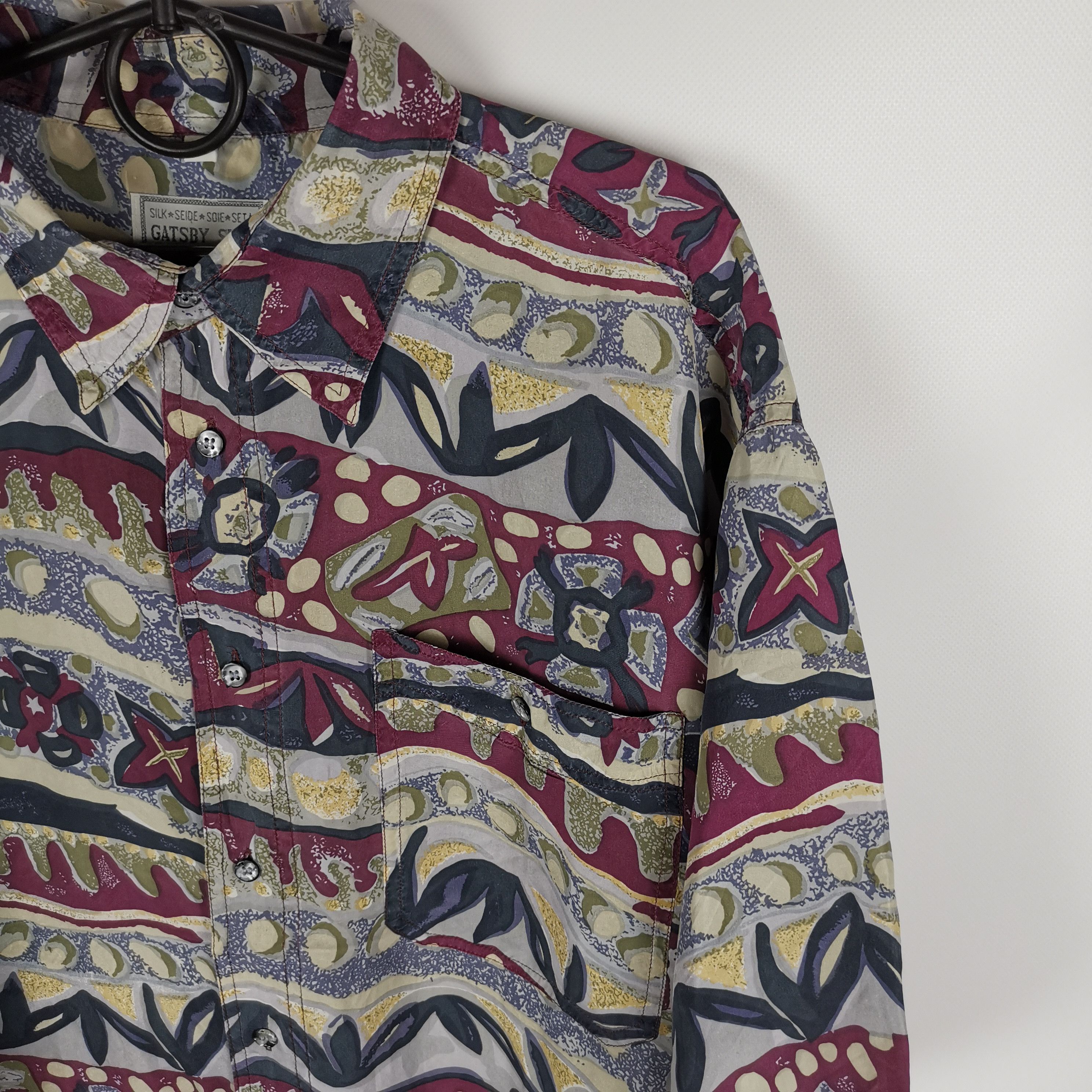 Vintage Vintage Gatsby silk international Dior style shirt Size US XL / EU 56 / 4 - 5 Thumbnail