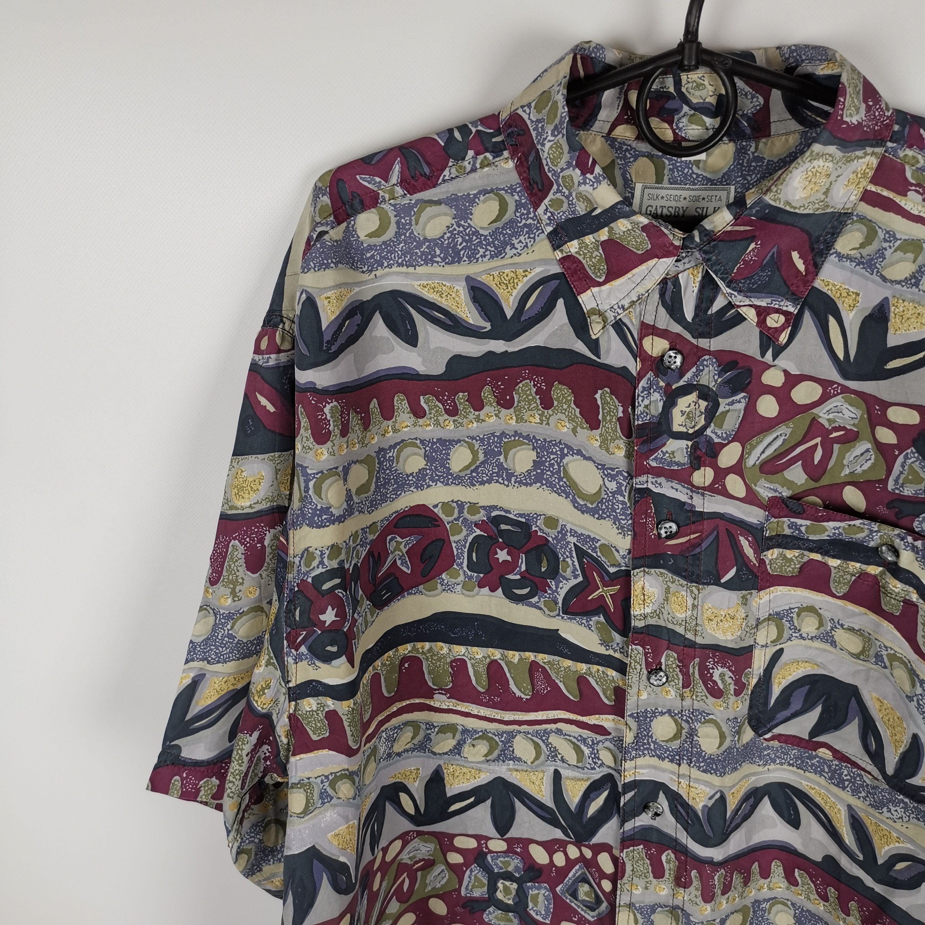Vintage Vintage Gatsby silk international Dior style shirt Size US XL / EU 56 / 4 - 6 Thumbnail
