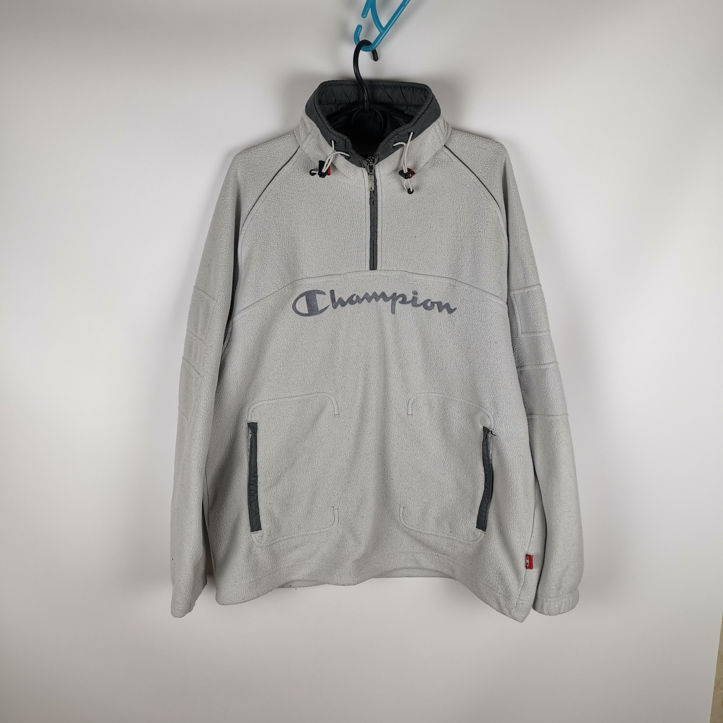 Champion Champion Vintage big logo snap t fleece sweater jacket Size US L / EU 52-54 / 3 - 1 Thumbnail