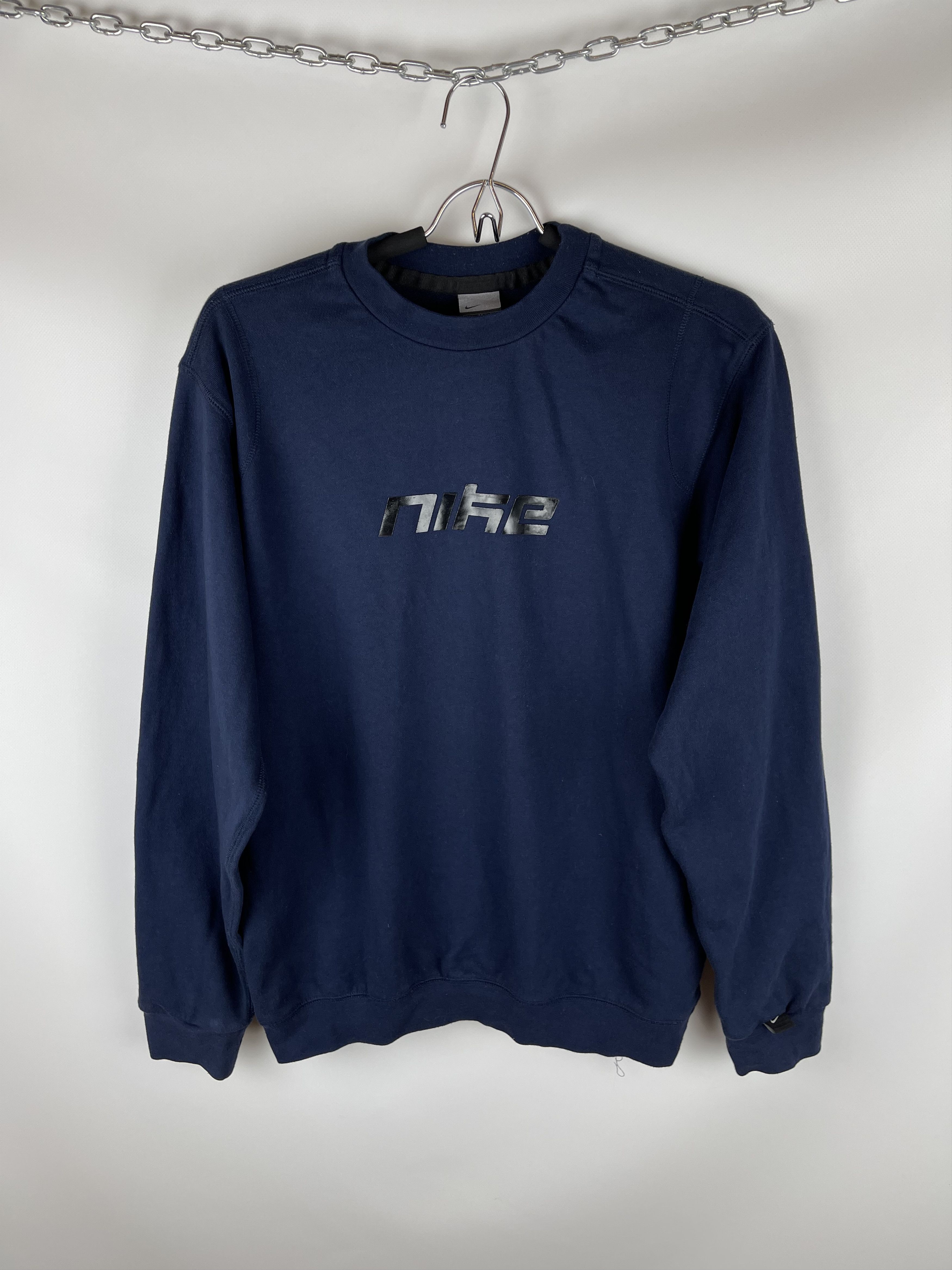 Nike Nike vintage y2k big logo navy sweater sweatshirt Size US M / EU 48-50 / 2 - 1 Thumbnail