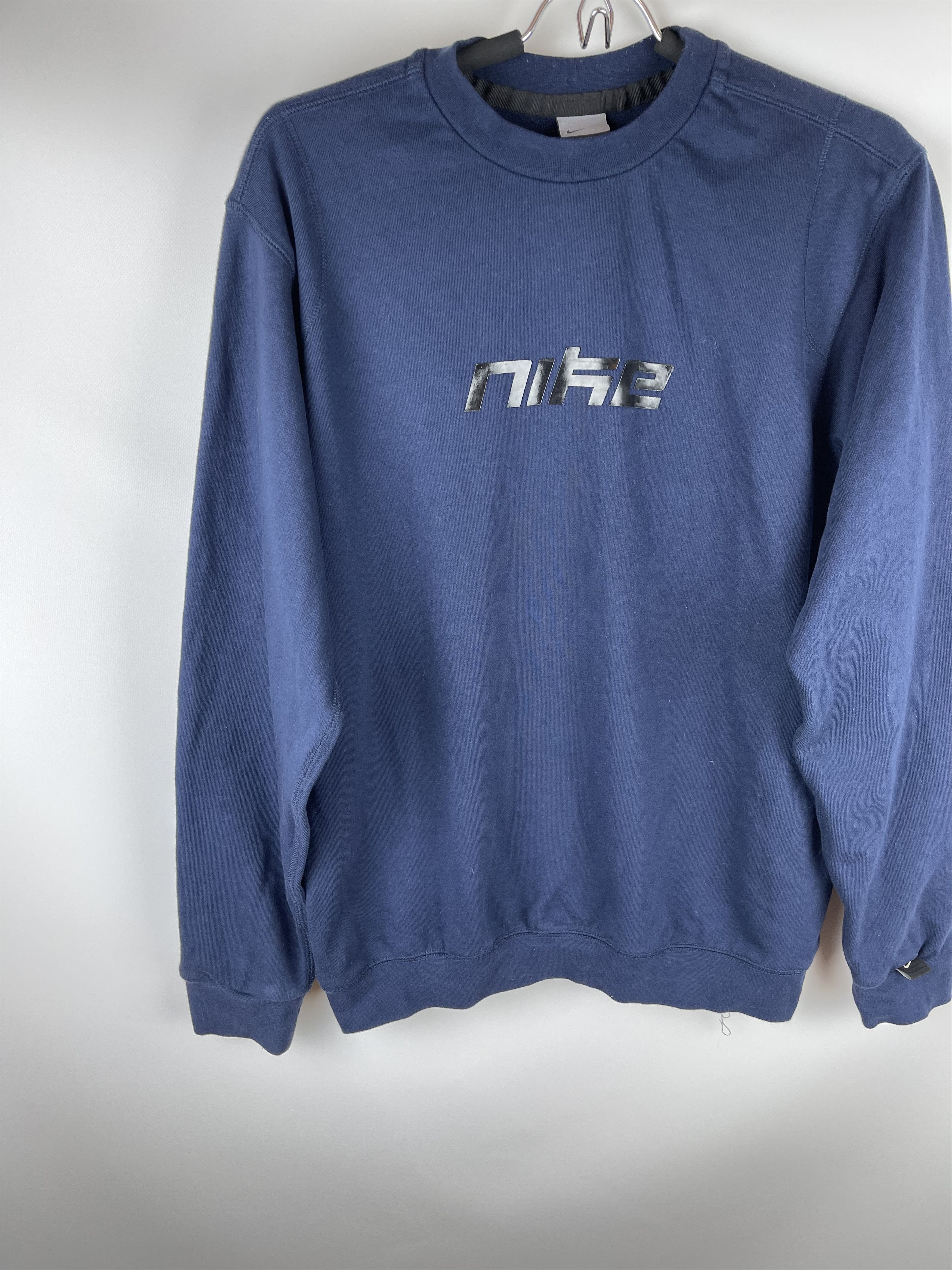 Nike Nike vintage y2k big logo navy sweater sweatshirt Size US M / EU 48-50 / 2 - 3 Thumbnail
