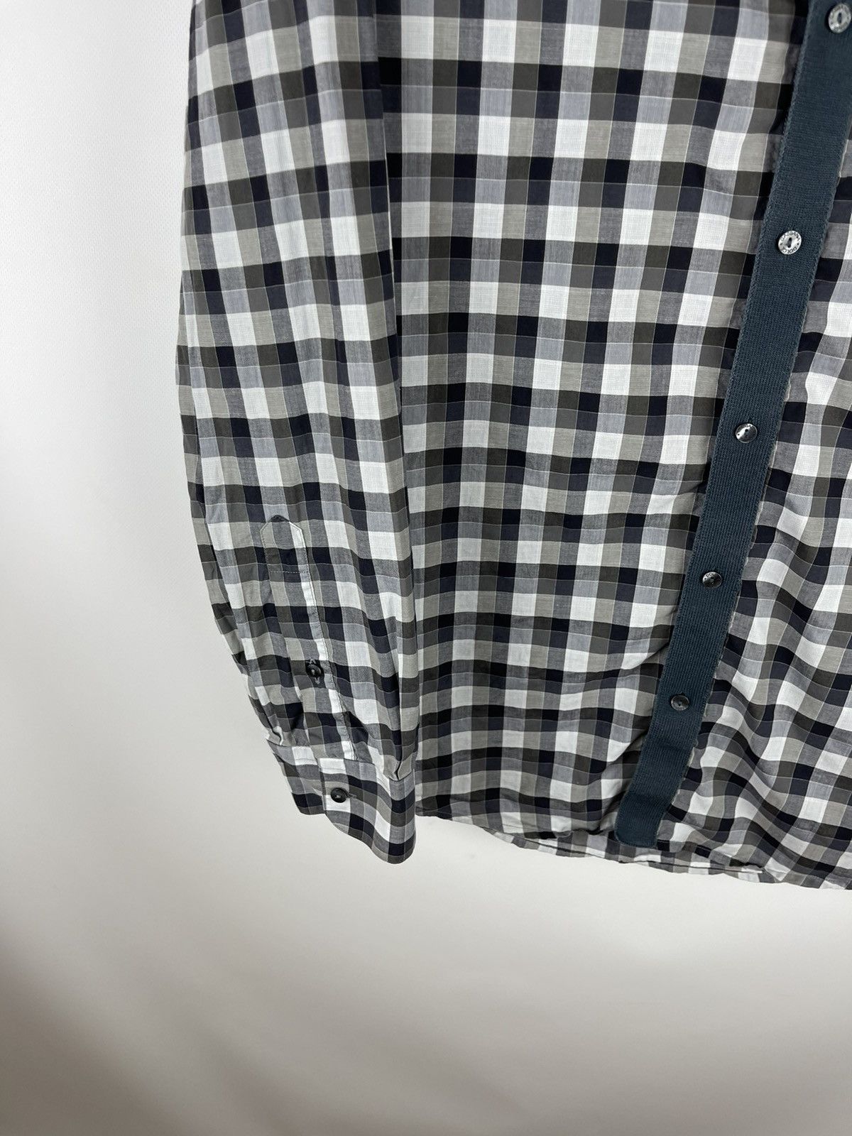 Dolce & Gabbana Dolce & Gabbana Gold grey checkered long sleeve shirt Size US M / EU 48-50 / 2 - 3 Thumbnail