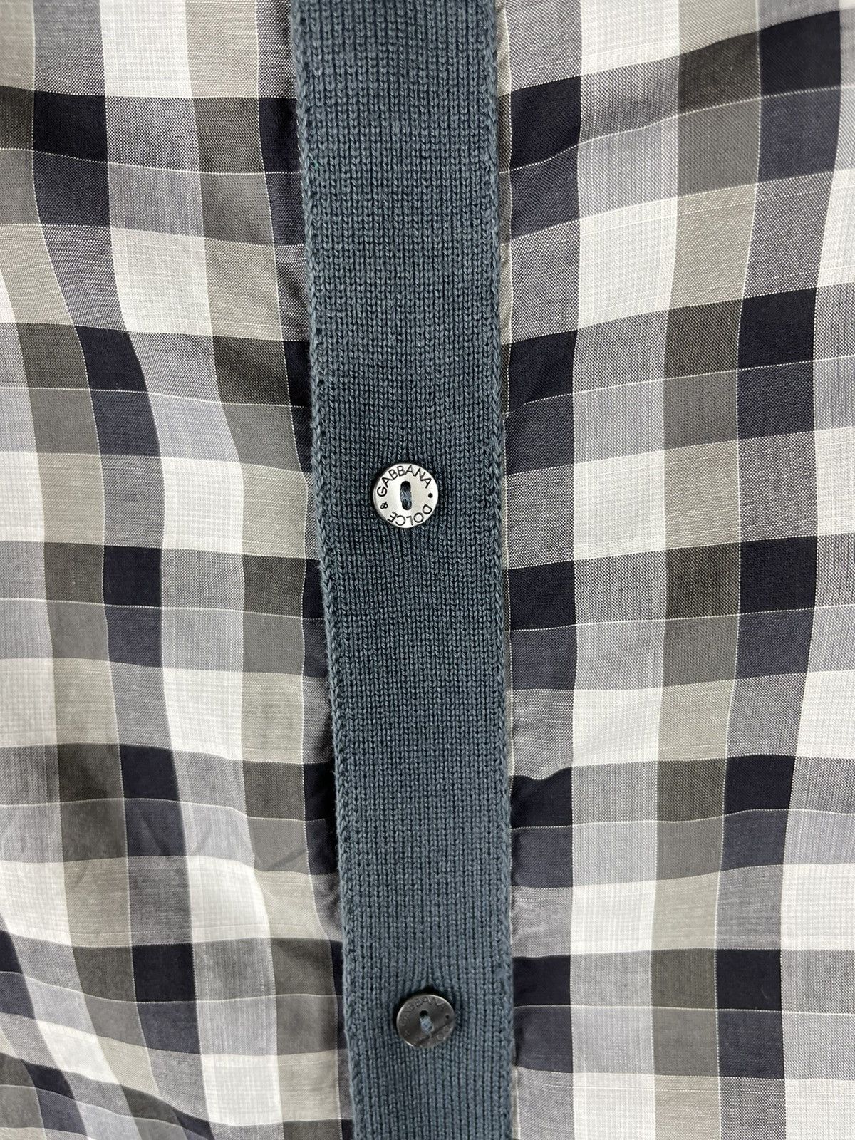 Dolce & Gabbana Dolce & Gabbana Gold grey checkered long sleeve shirt Size US M / EU 48-50 / 2 - 7 Thumbnail