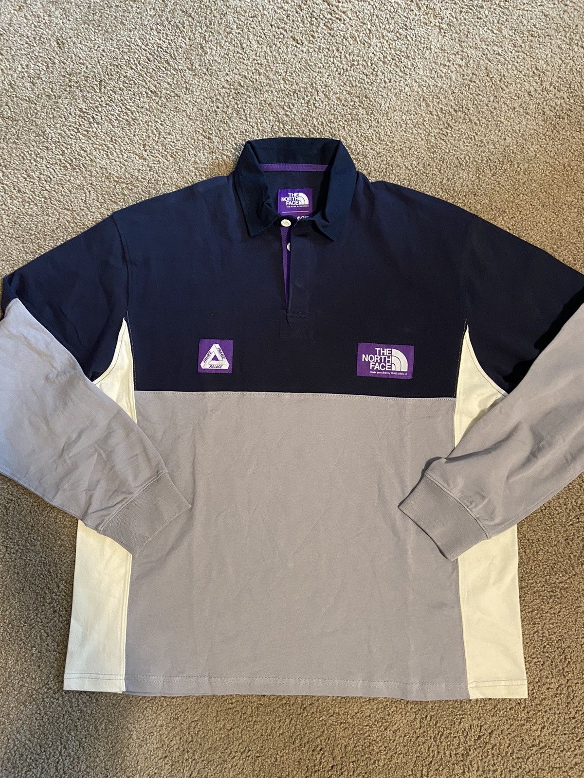 Palace The North Face Rugby Shirt Grey | www.fleettracktz.com