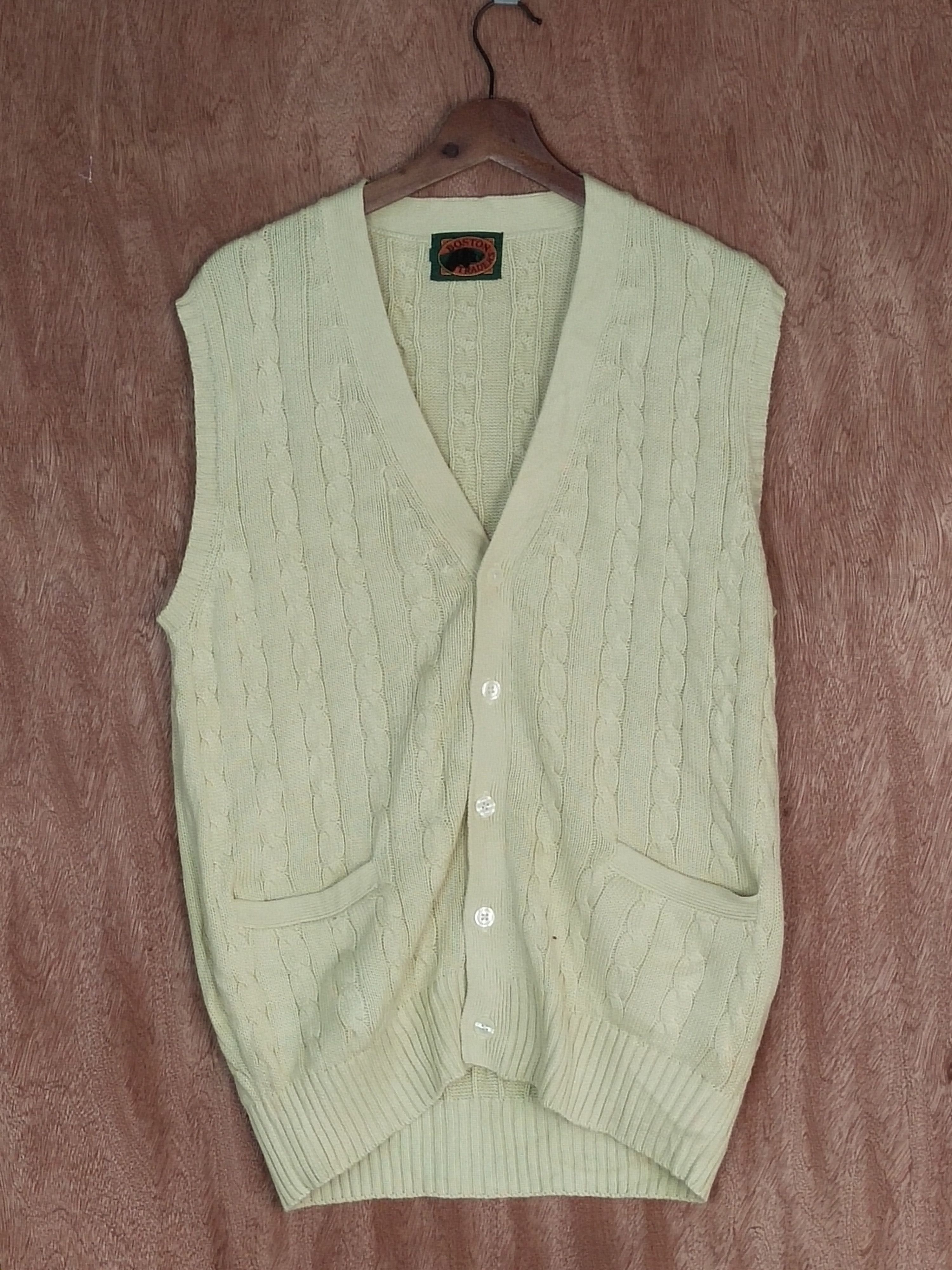 Boston Traders Boston Traders cream sleeveless cable knitwear vest #H295 Size US M / EU 48-50 / 2 - 1 Thumbnail