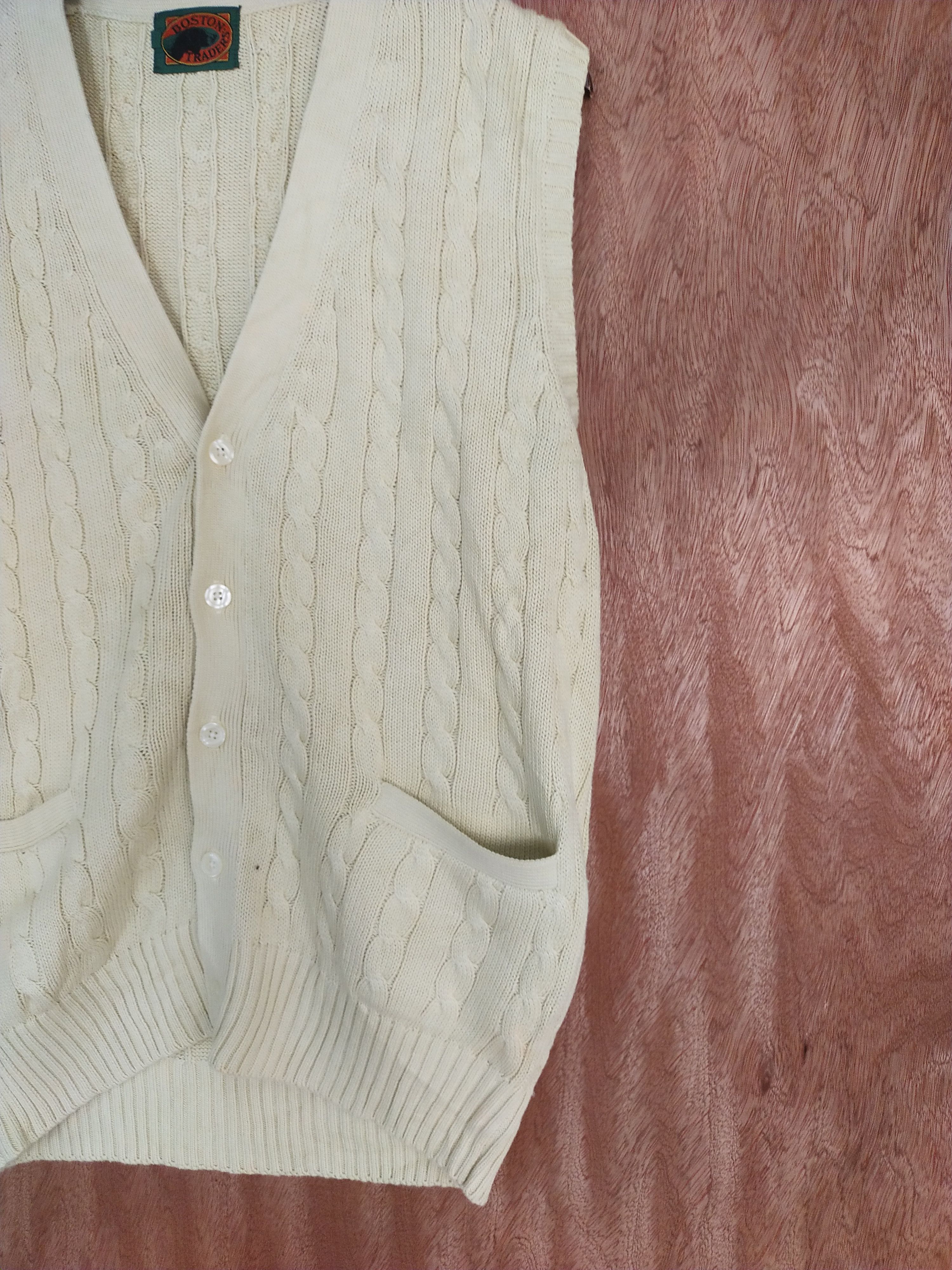 Boston Traders Boston Traders cream sleeveless cable knitwear vest #H295 Size US M / EU 48-50 / 2 - 5 Thumbnail