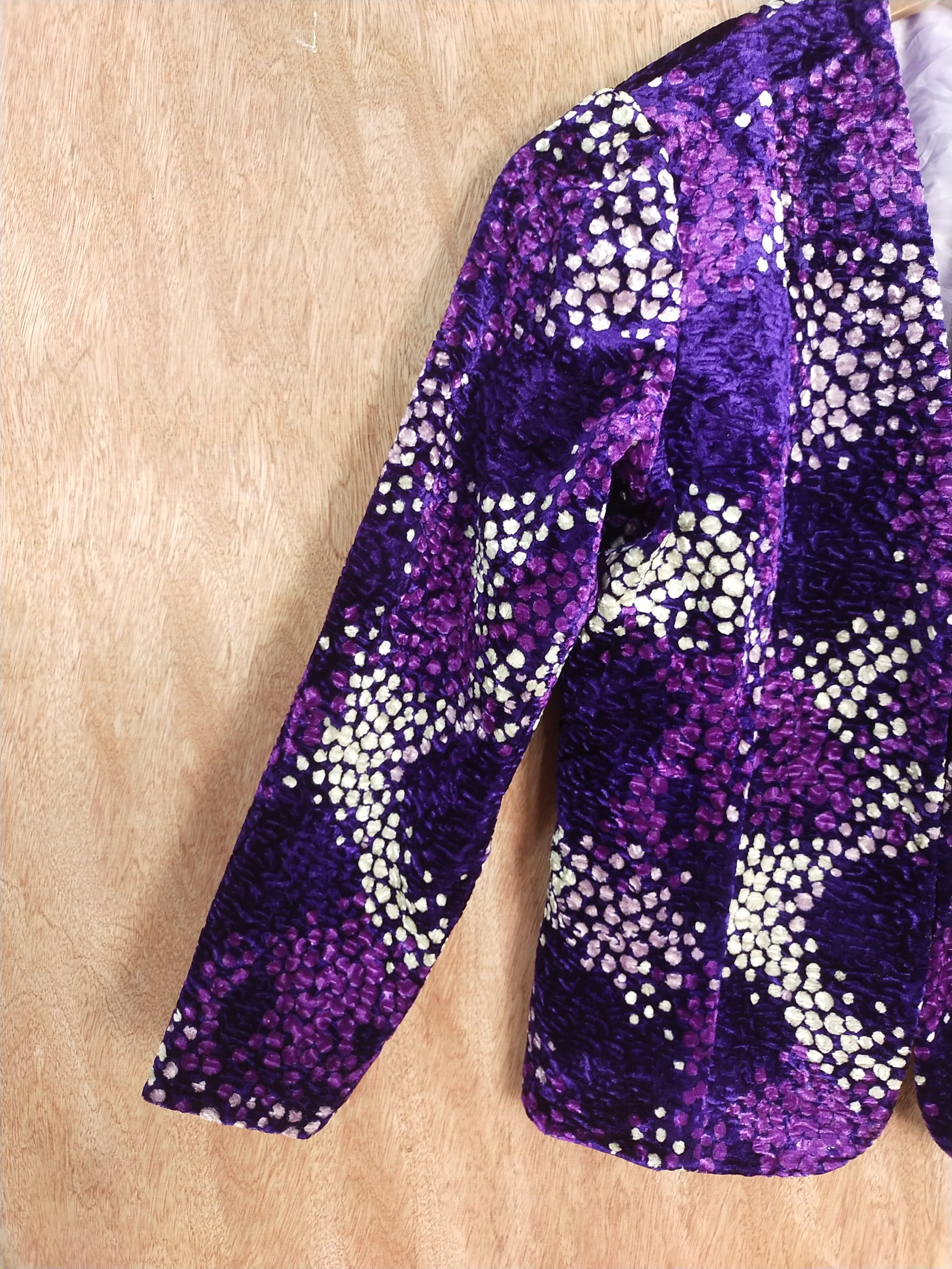 Vintage Japan Purple cardigan blazer jacket art #H276 Size S / US 4 / IT 40 - 4 Thumbnail