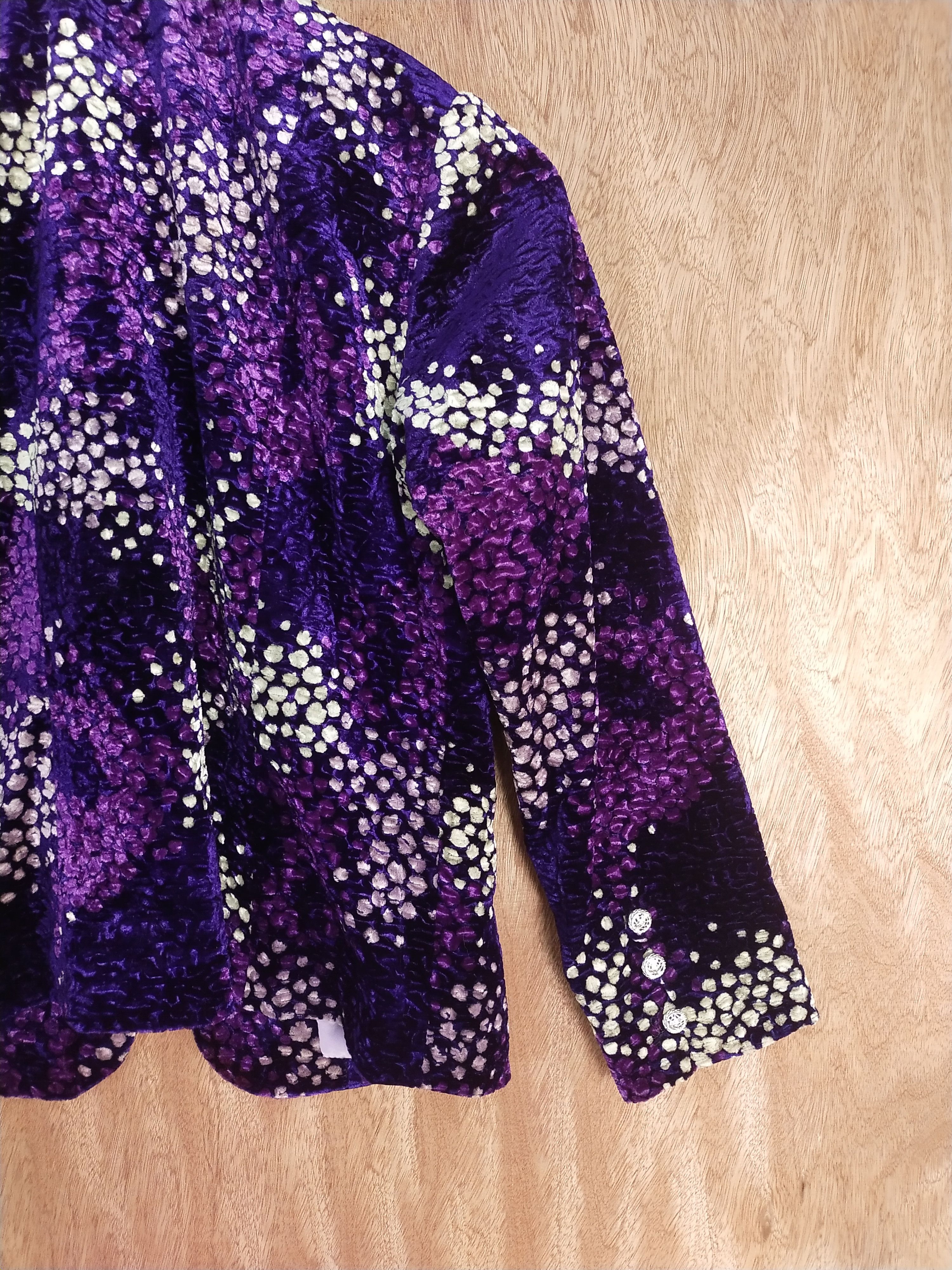 Vintage Japan Purple cardigan blazer jacket art #H276 Size S / US 4 / IT 40 - 6 Thumbnail