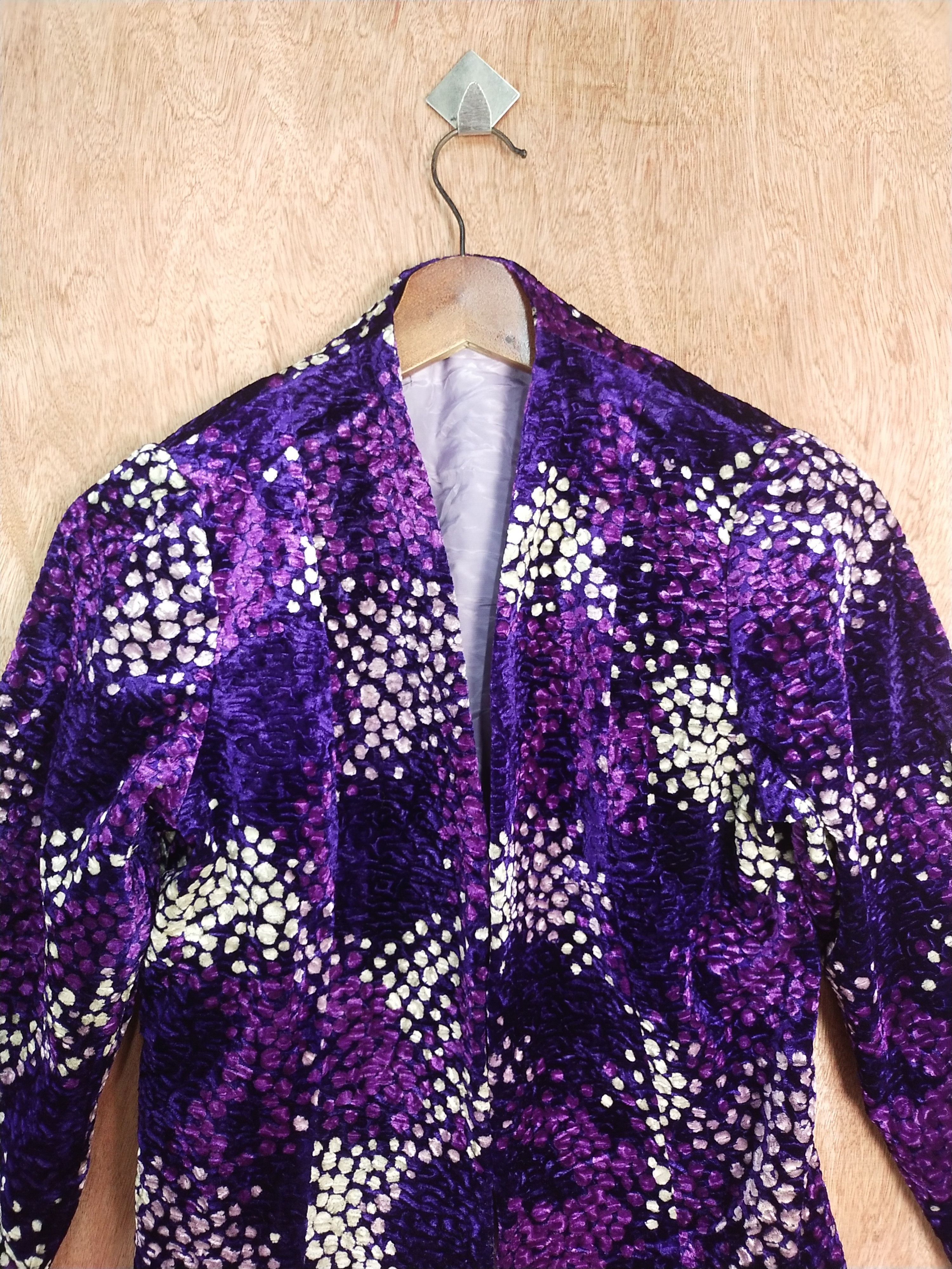 Vintage Japan Purple cardigan blazer jacket art #H276 Size S / US 4 / IT 40 - 2 Thumbnail
