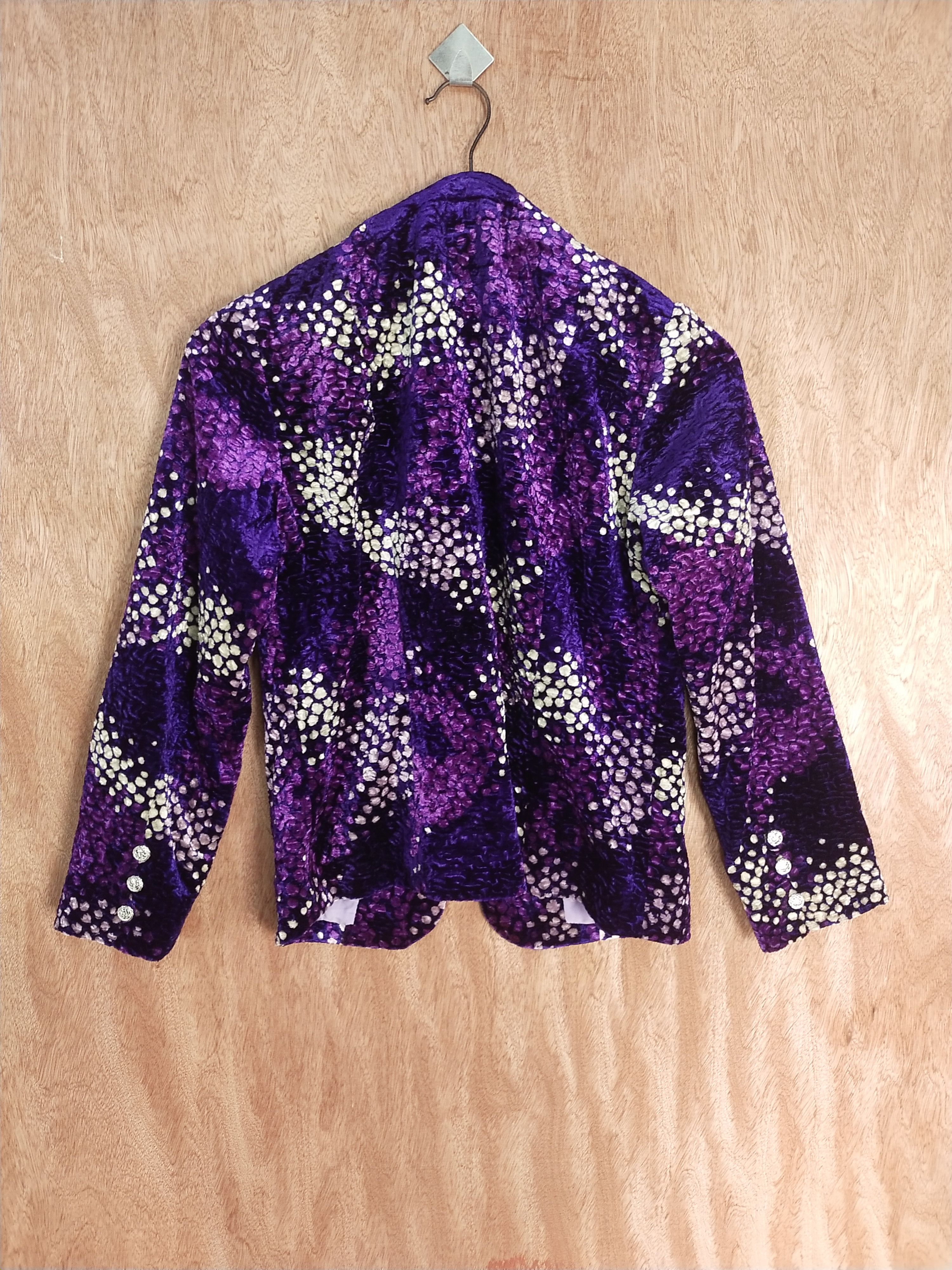 Vintage Japan Purple cardigan blazer jacket art #H276 Size S / US 4 / IT 40 - 5 Thumbnail