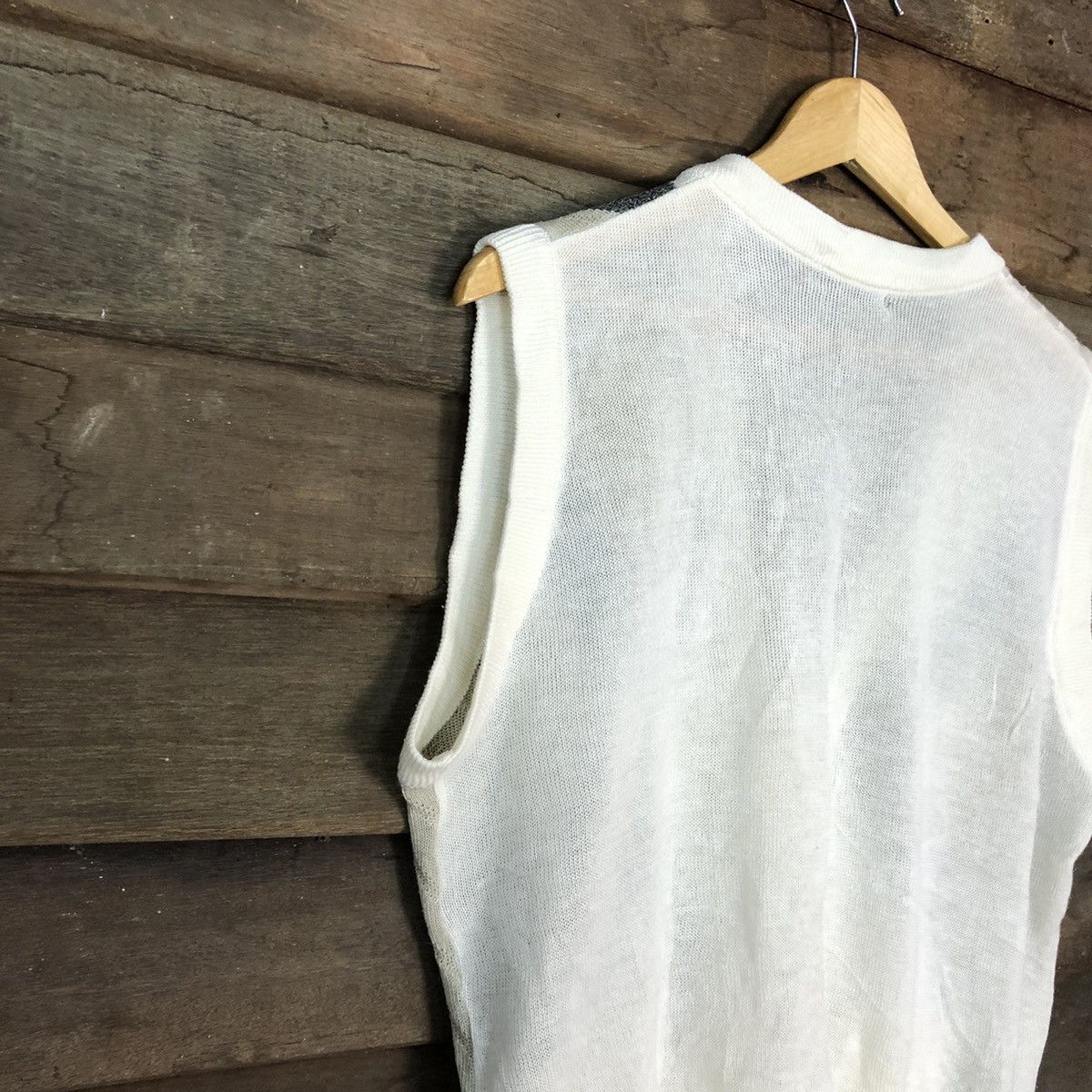 Aran Isles Knitwear Rentree White art cardigan Vest knitwear #H254 Size US M / EU 48-50 / 2 - 8 Thumbnail